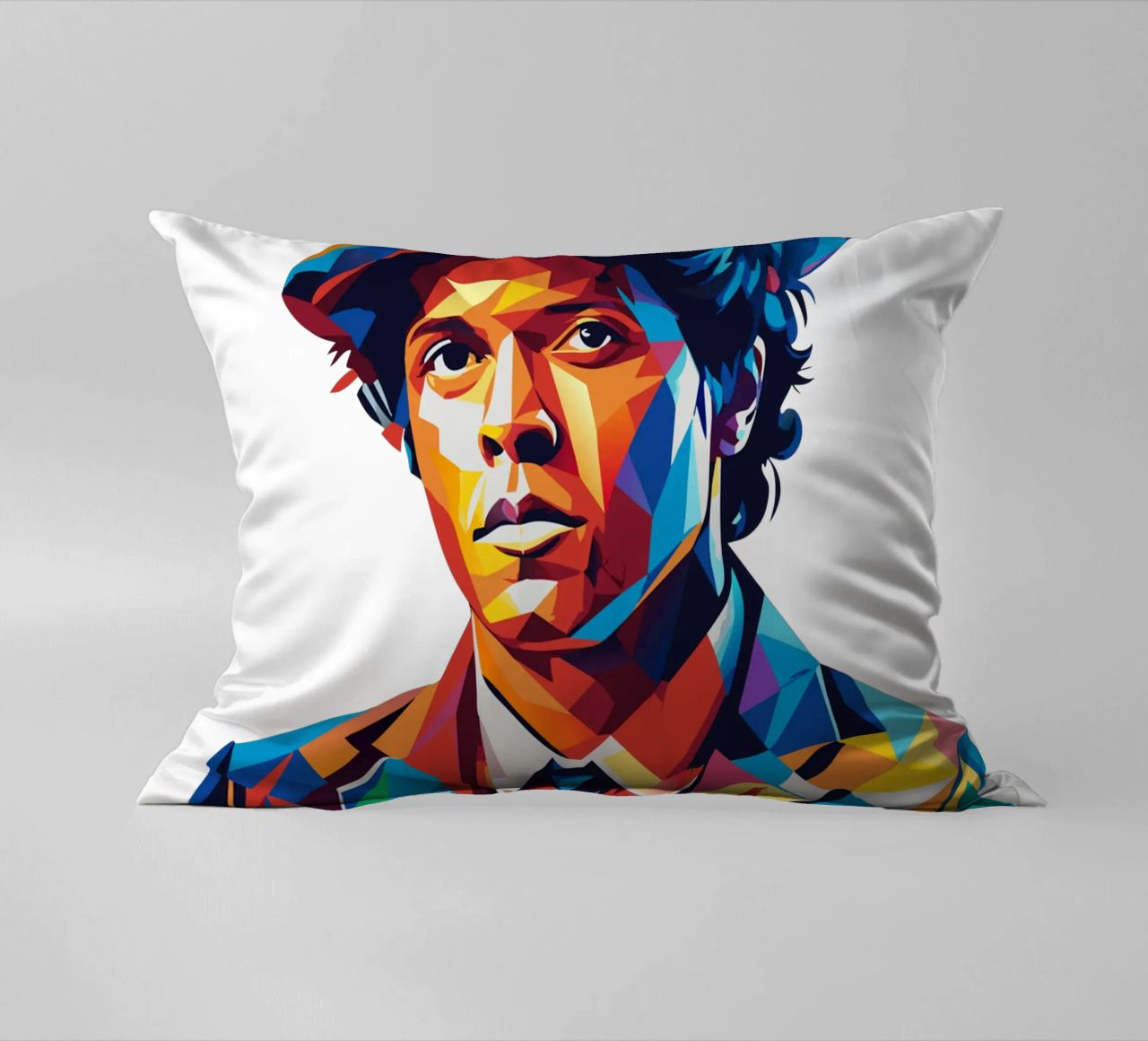 Bruno Mars Portrait in WPAP Pop Art cuscino da vectorartnesia