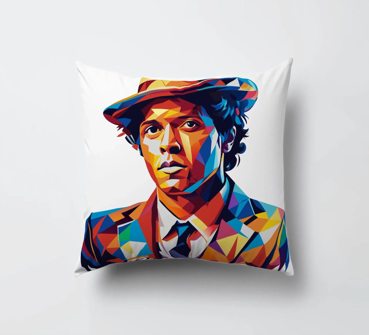 Bruno Mars Portrait in WPAP Pop Art cuscino da vectorartnesia