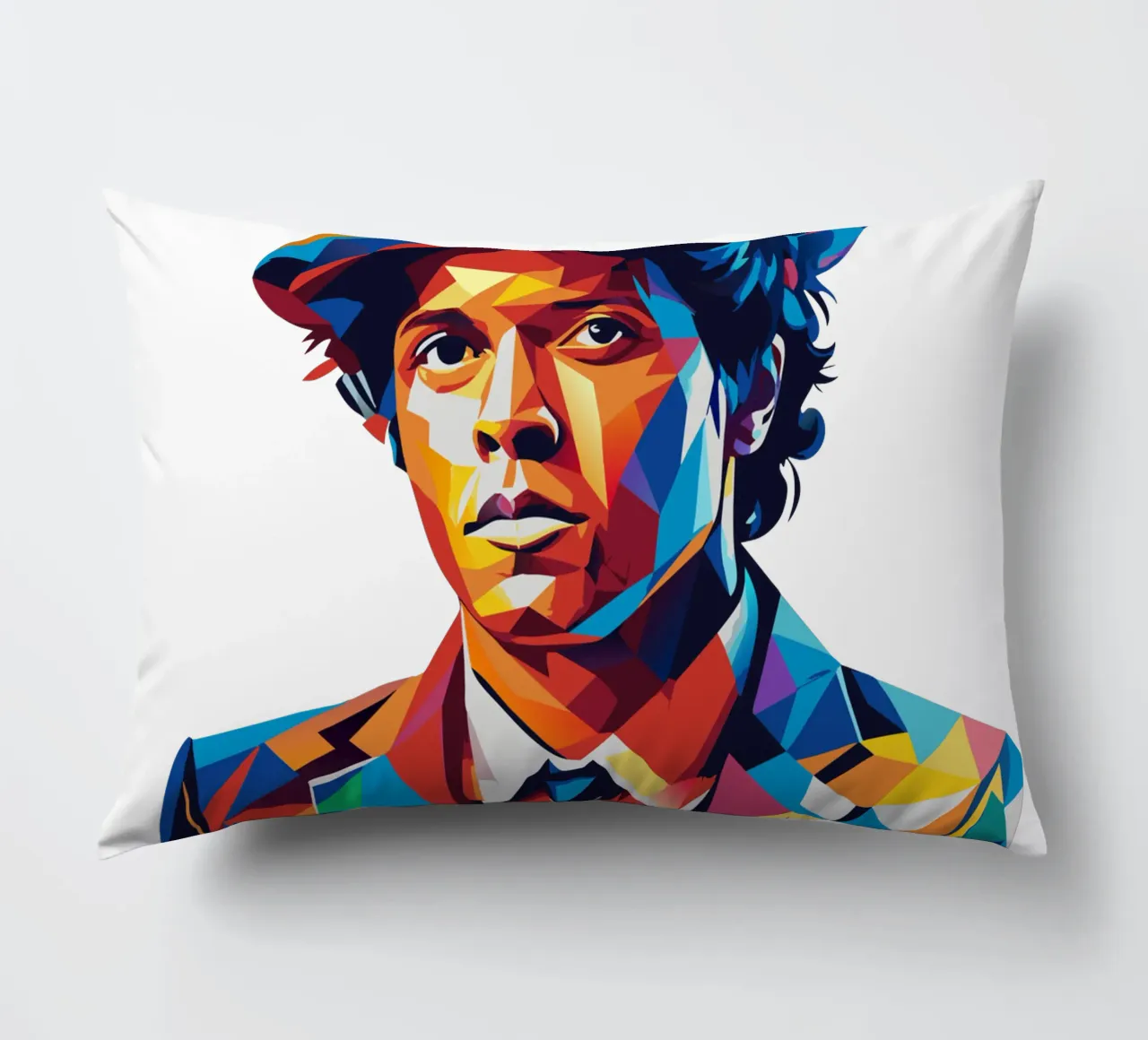 Bruno Mars Portrait in WPAP Pop Art cuscino da vectorartnesia