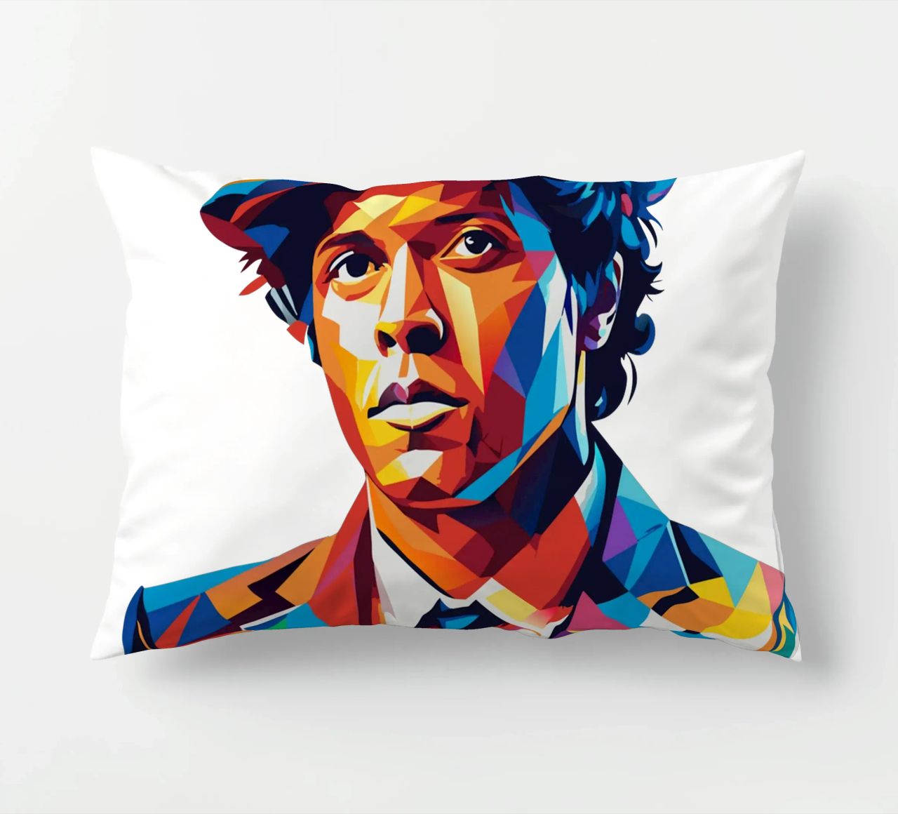 Bruno Mars Portrait in WPAP Pop Art cuscino da vectorartnesia