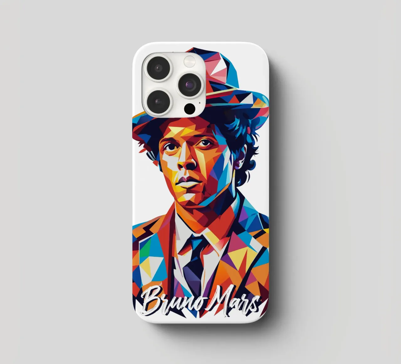 Bruno Mars Portrait in WPAP Pop Art cover iphone da vectorartnesia