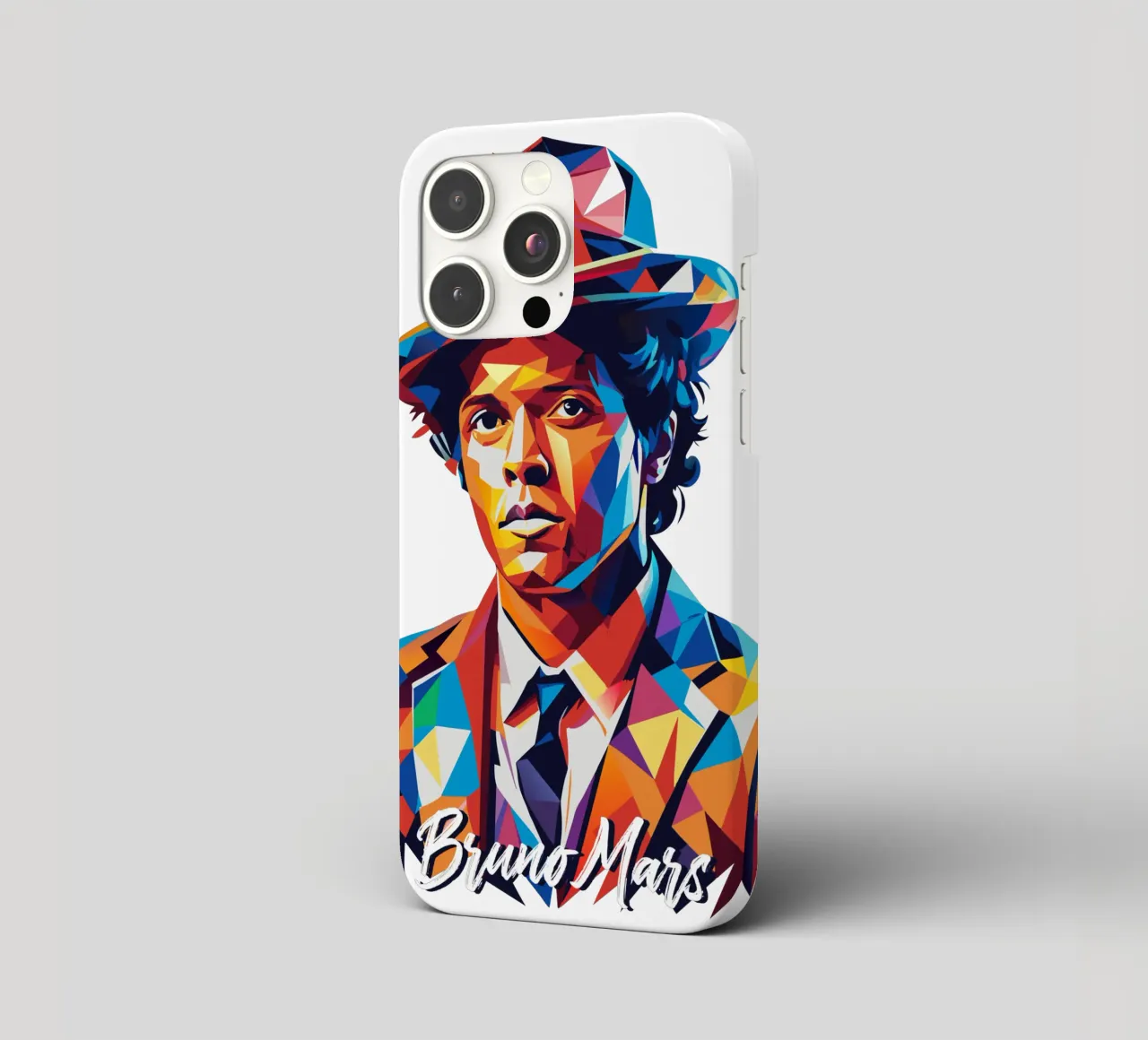 Bruno Mars Portrait in WPAP Pop Art cover iphone da vectorartnesia