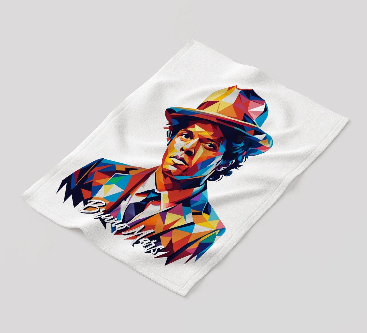 Bruno Mars Portrait in WPAP Pop Art coperta in pile da vectorartnesia