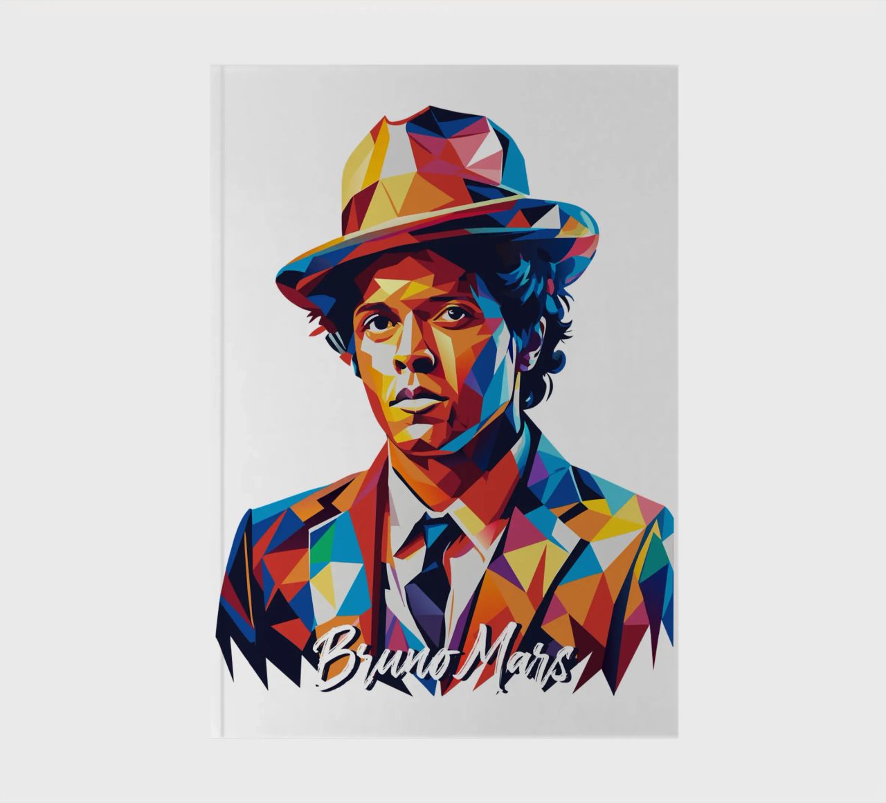 Bruno Mars Portrait in WPAP Pop Art diario da vectorartnesia