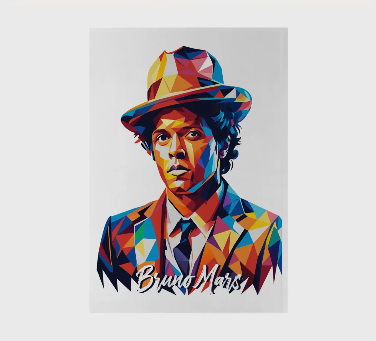 Bruno Mars Portrait in WPAP Pop Art diario da vectorartnesia