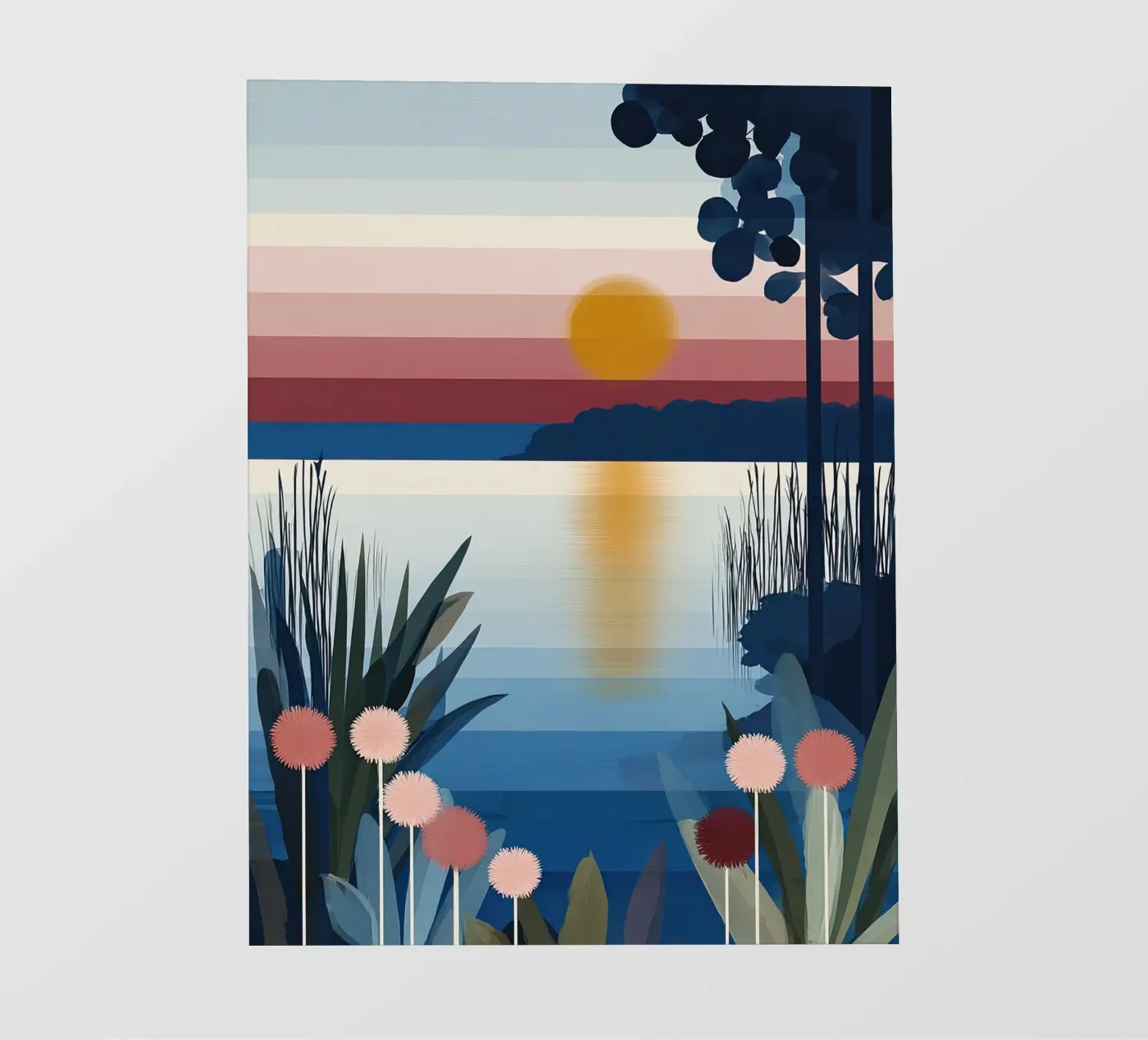 Sunset Lagoon fotobehang van Gaite