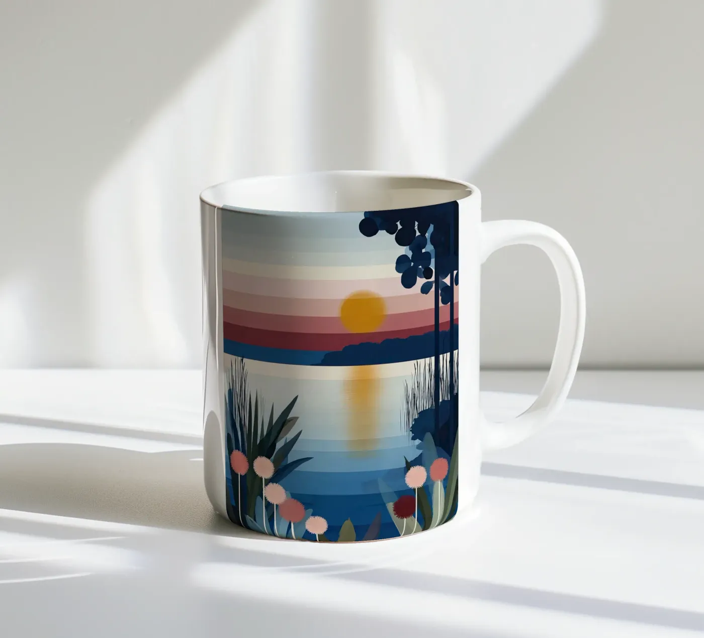 Sunset Lagoon ceramic mug by Gaite