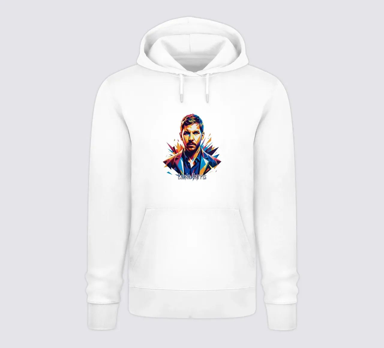 Calvin Harris Portrait in WPAP Pop Art sudadera con capucha de vectorartnesia