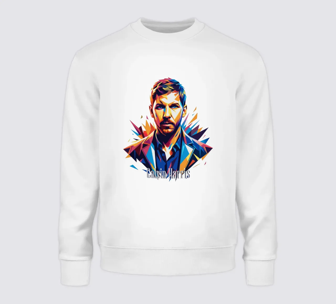 Calvin Harris Portrait in WPAP Pop Art felpa da vectorartnesia
