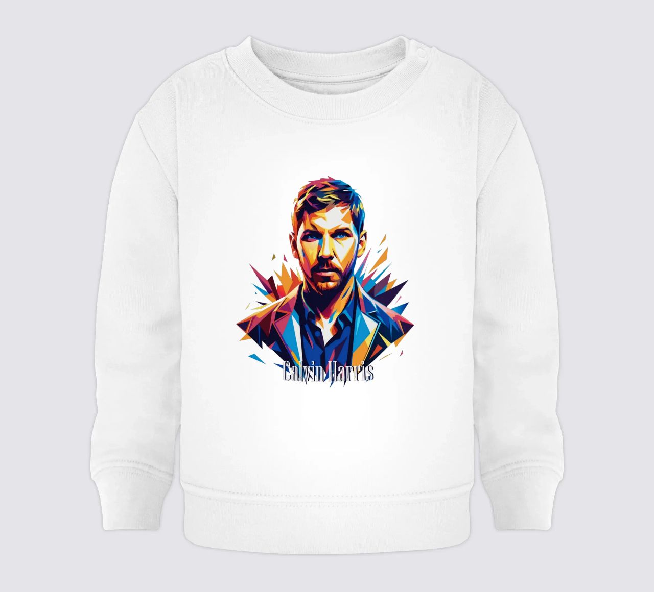 Calvin Harris Portrait in WPAP Pop Art felpa neonato da vectorartnesia
