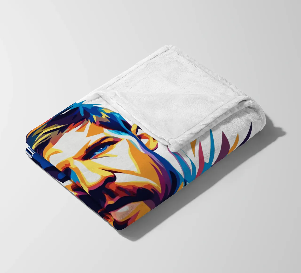 Calvin Harris Portrait in WPAP Pop Art coperta in pile da vectorartnesia