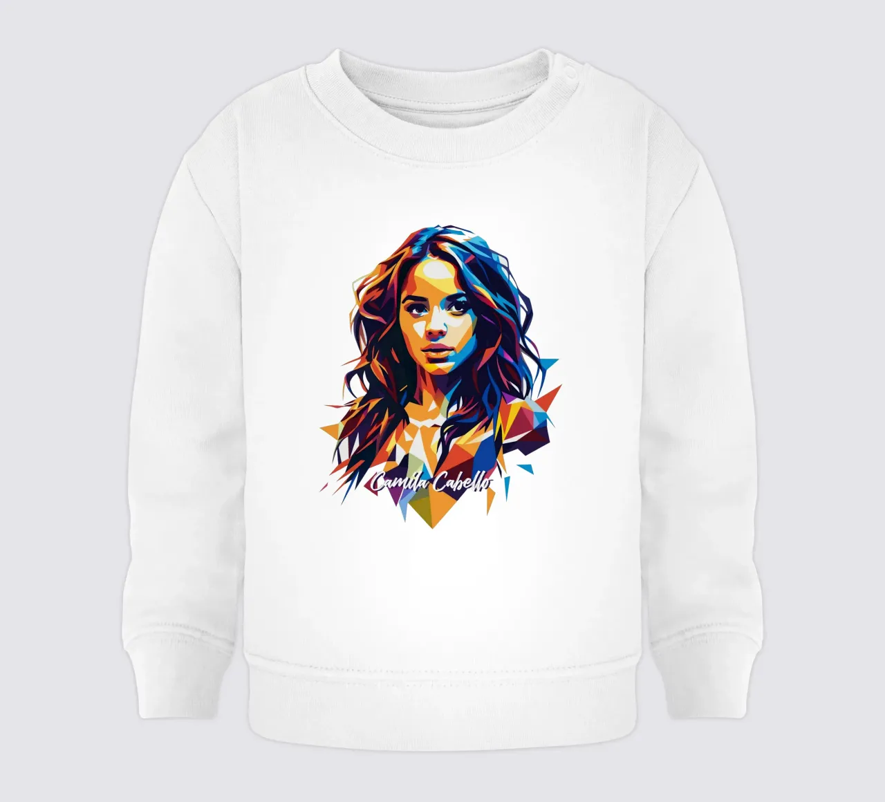 Camila Cabello Portrait in WPAP Pop Art felpa neonato da vectorartnesia