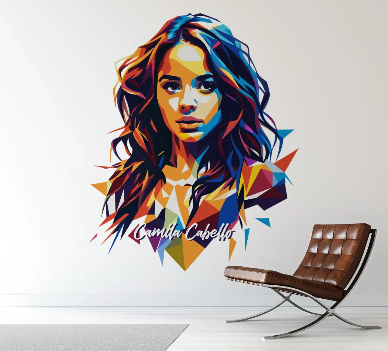 Camila Cabello Portrait in WPAP Pop Art papier peint photo de vectorartnesia