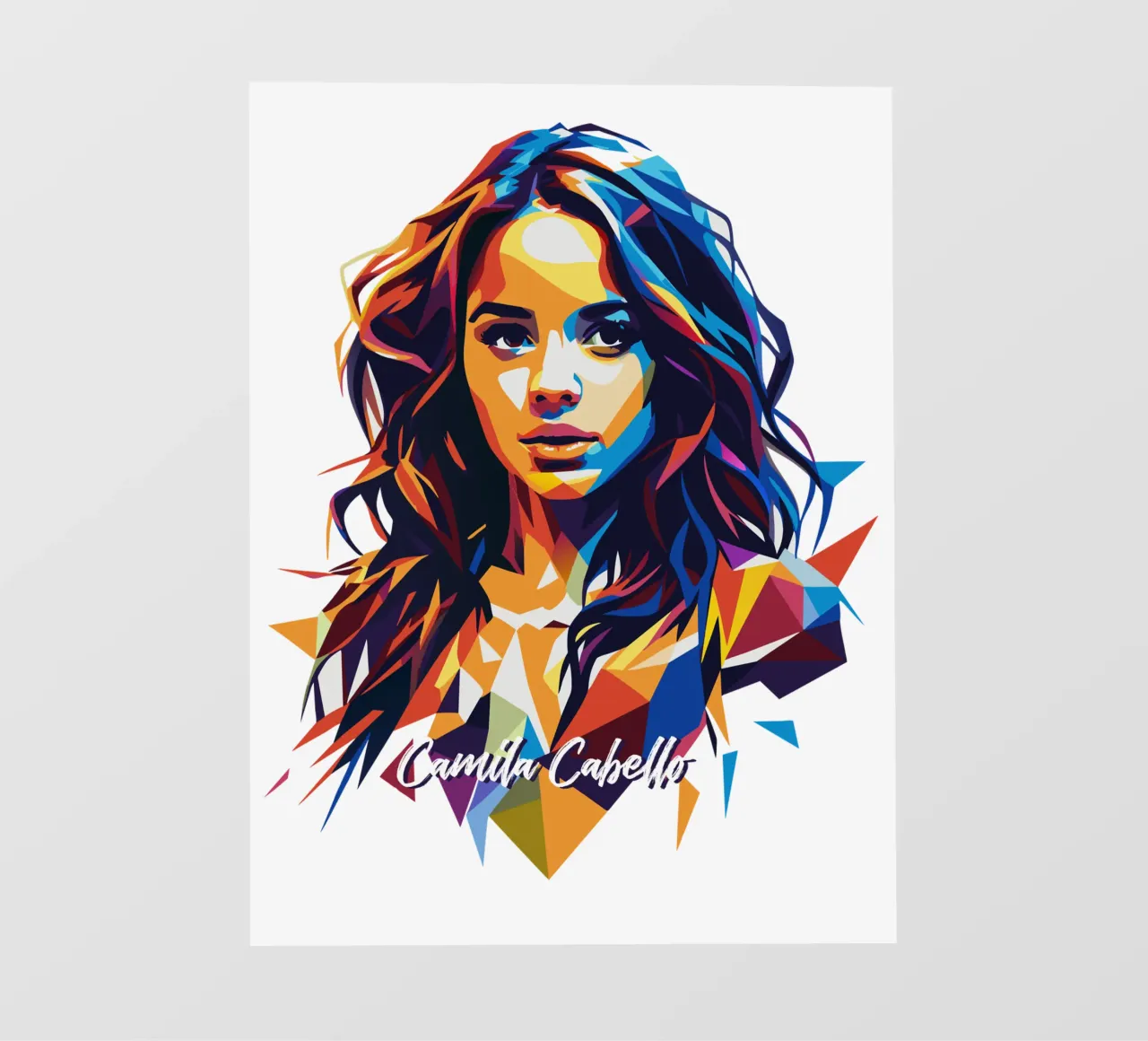 Camila Cabello Portrait in WPAP Pop Art papier peint photo de vectorartnesia