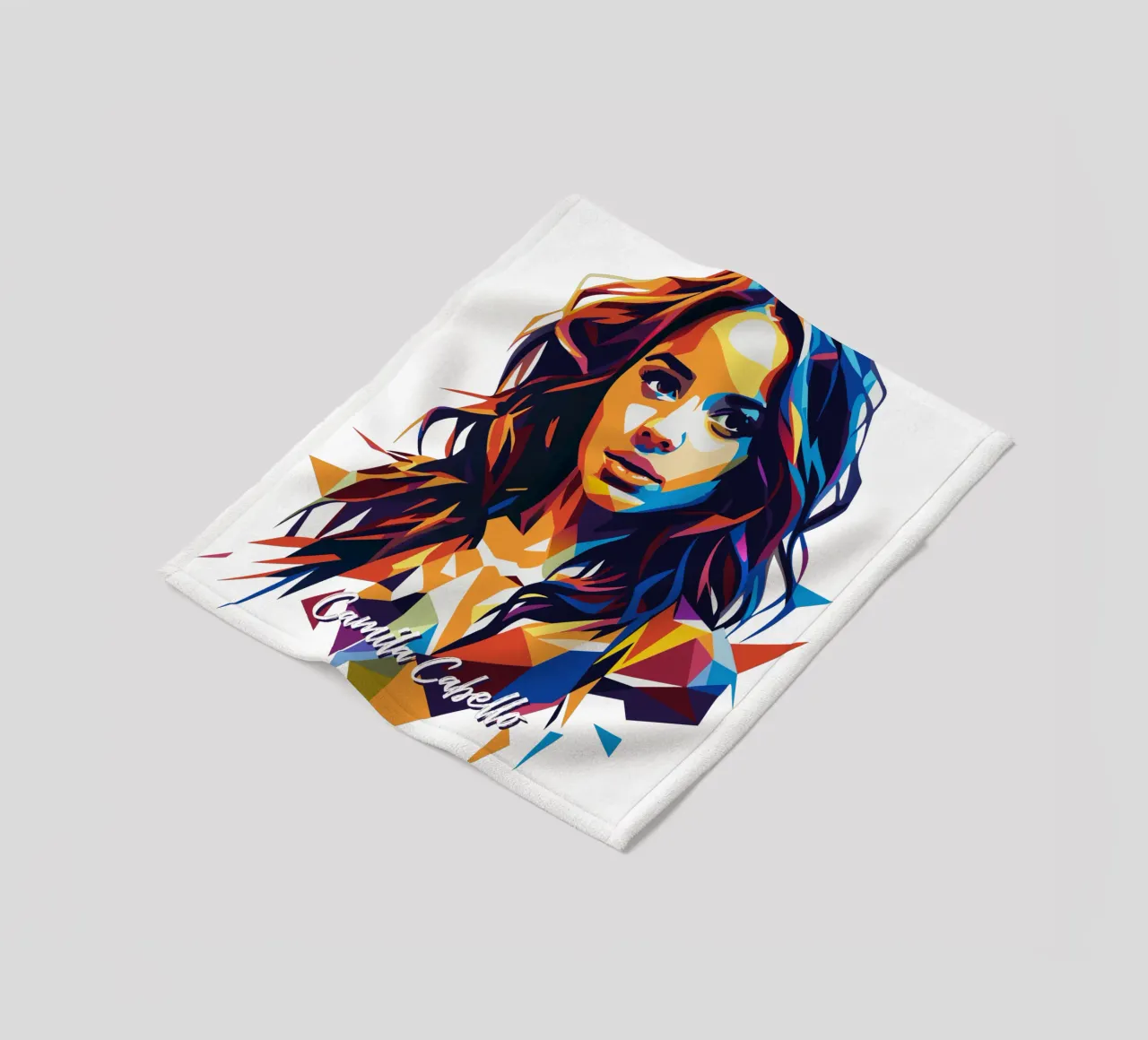 Camila Cabello Portrait in WPAP Pop Art coperta in pile da vectorartnesia