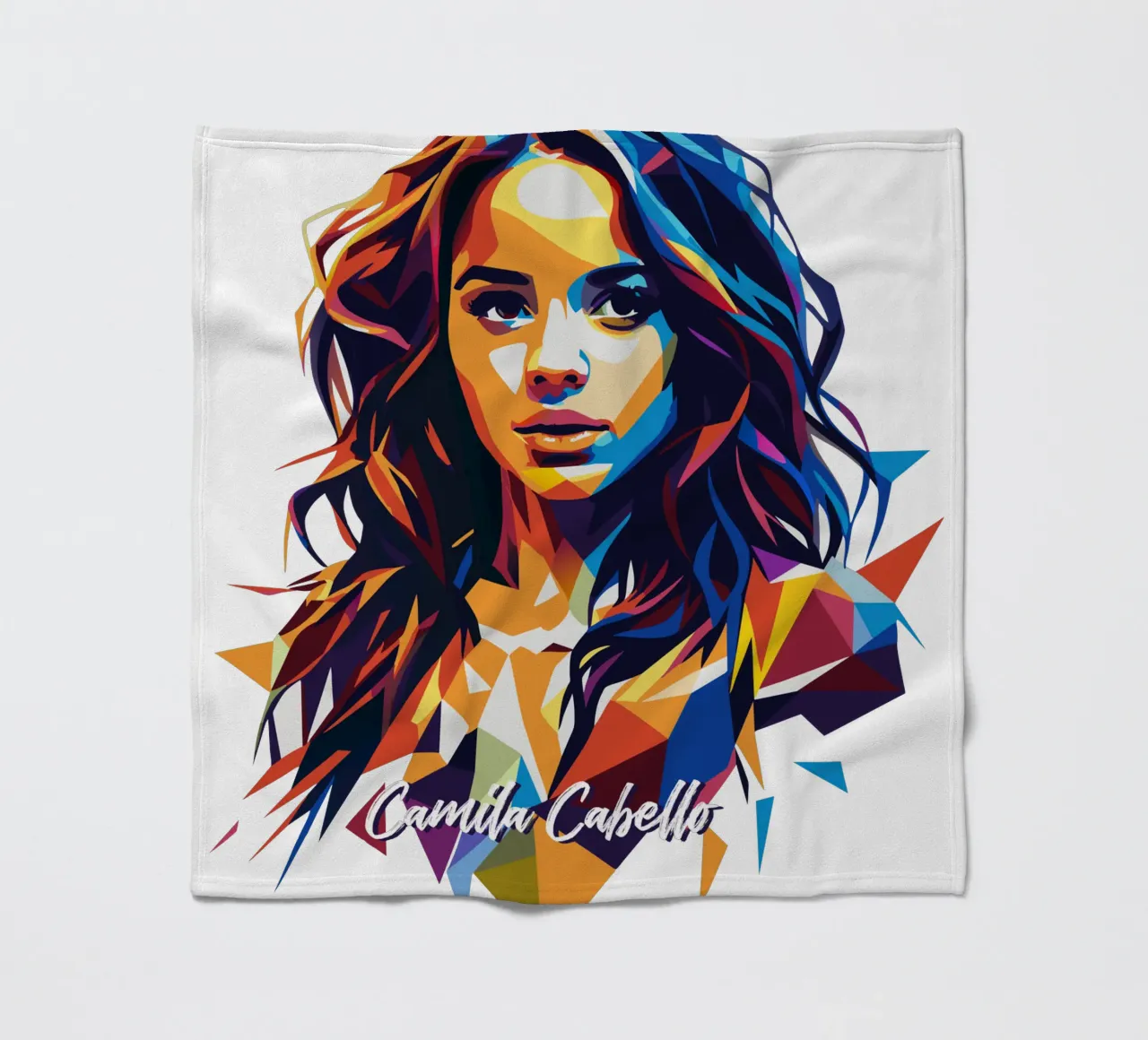Camila Cabello Portrait in WPAP Pop Art coperta in pile da vectorartnesia