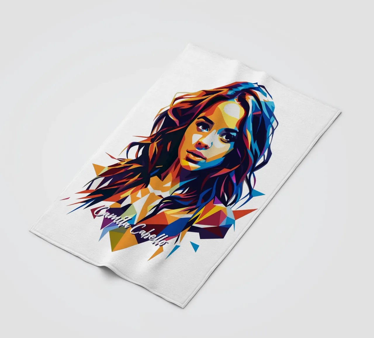 Camila Cabello Portrait in WPAP Pop Art coperta in pile da vectorartnesia