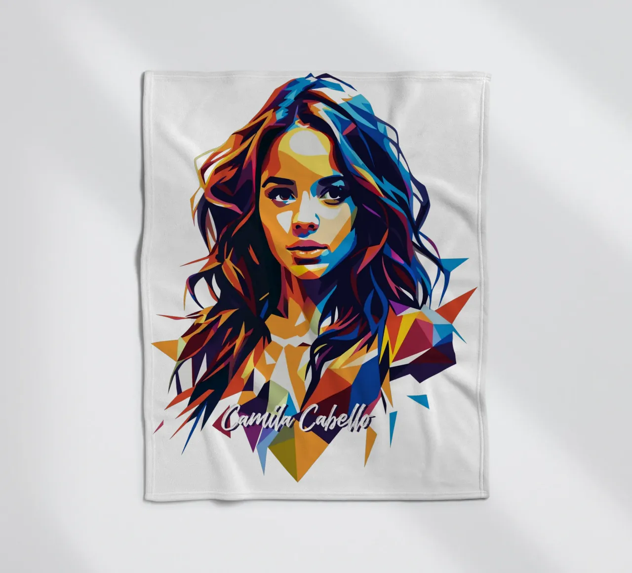 Camila Cabello Portrait in WPAP Pop Art coperta in pile da vectorartnesia