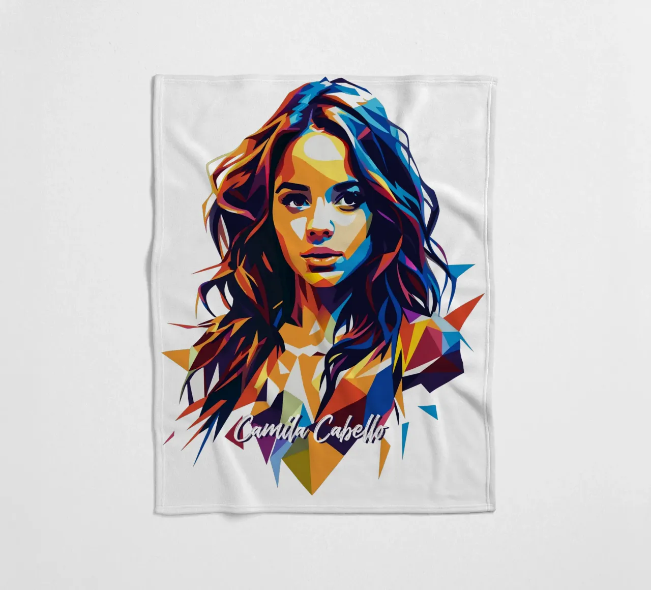 Camila Cabello Portrait in WPAP Pop Art coperta in pile da vectorartnesia