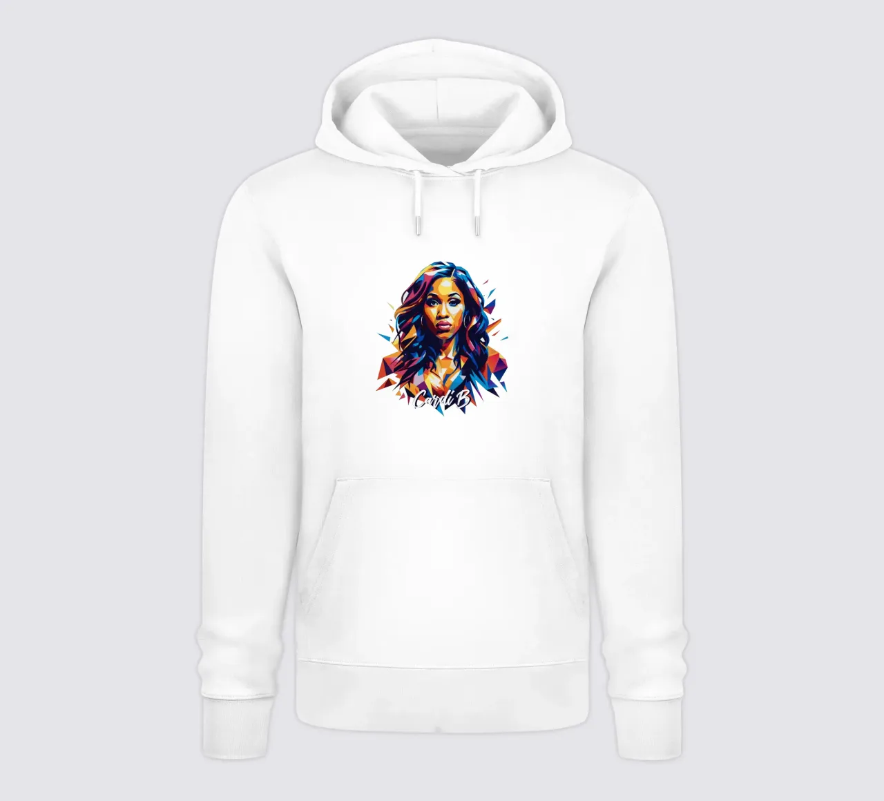 Cardi B Portrait in WPAP Pop Art felpa con cappuccio da vectorartnesia