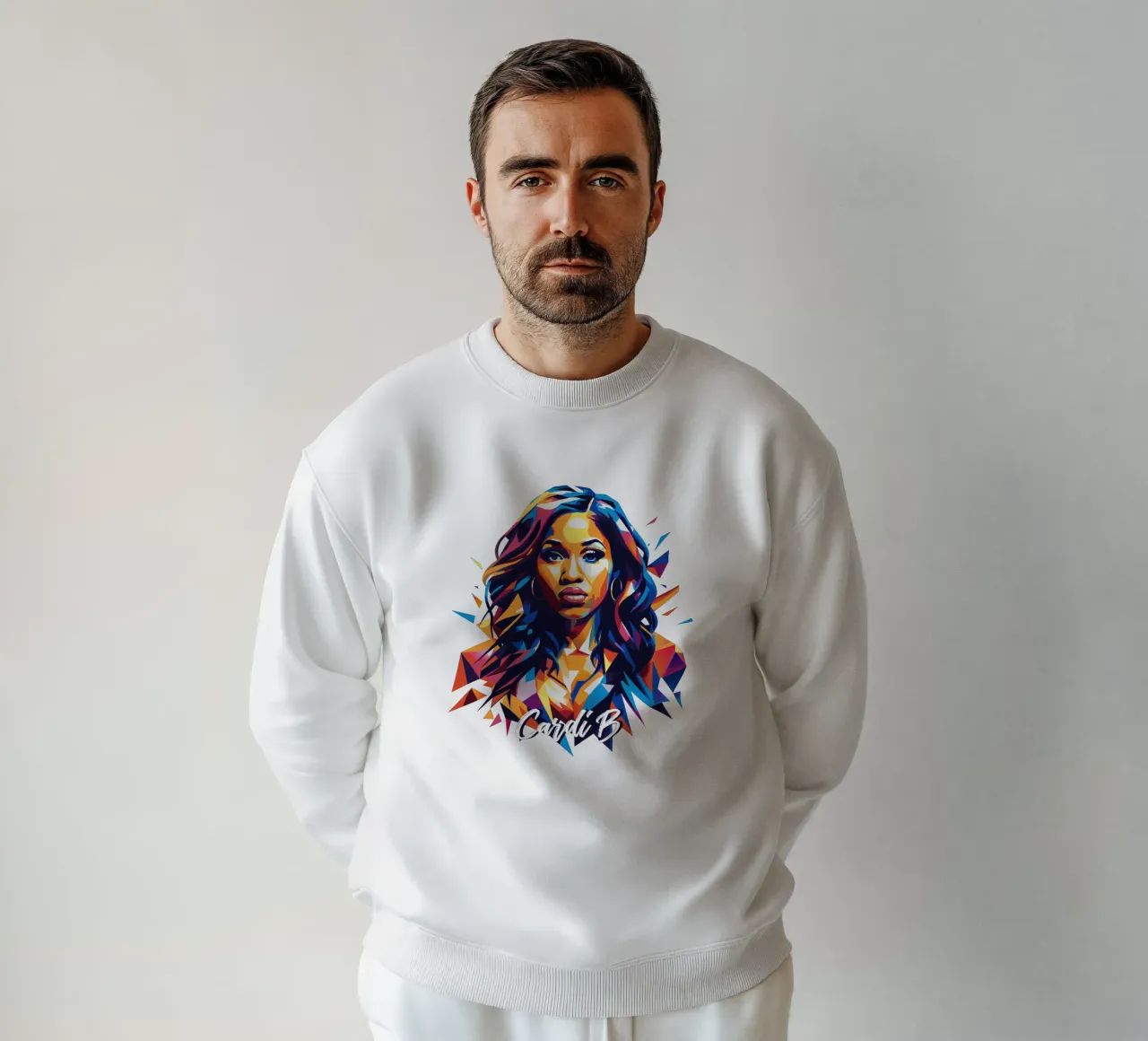 Cardi B Portrait in WPAP Pop Art felpa da vectorartnesia