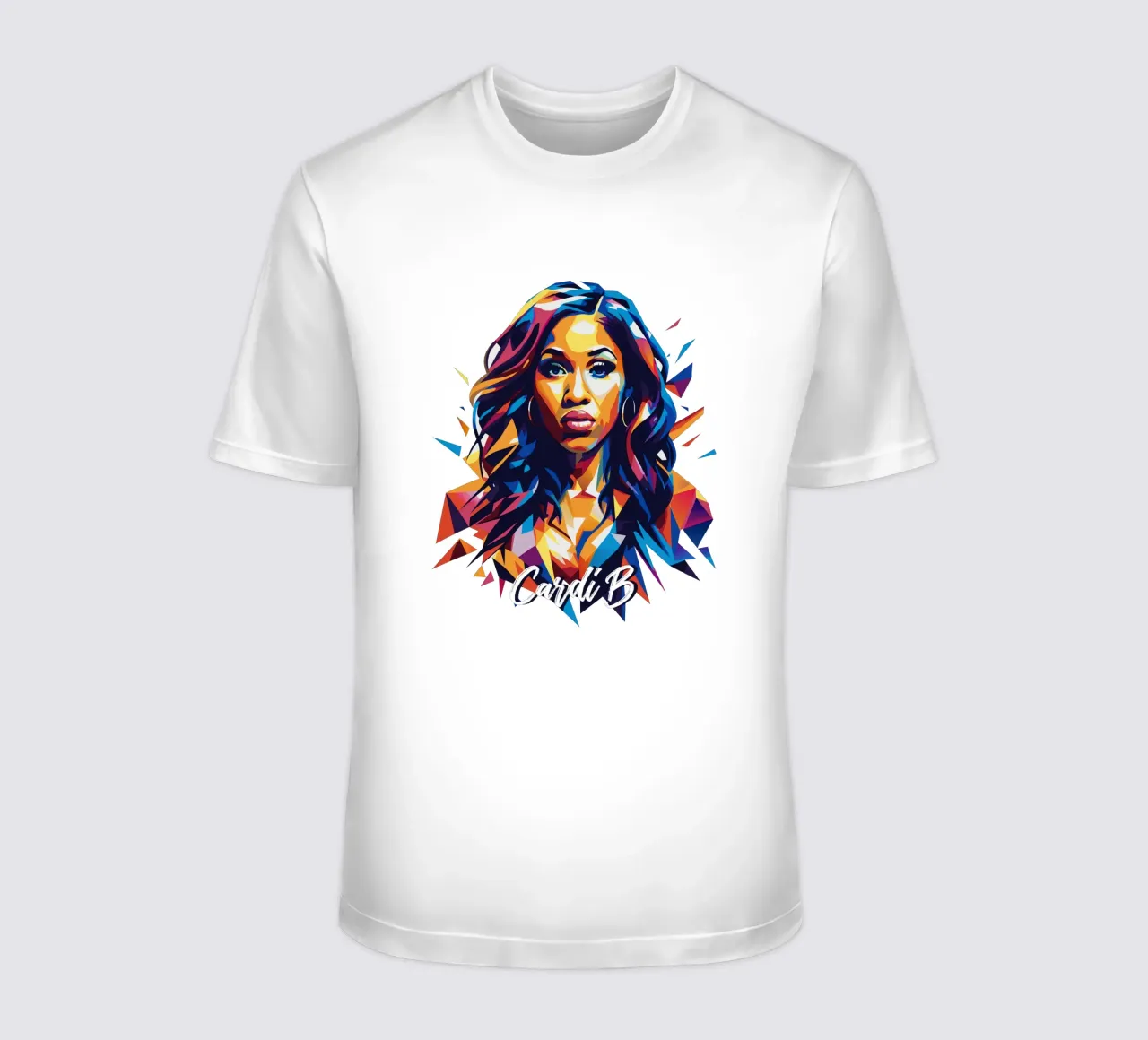 Cardi B Portrait in WPAP Pop Art t-shirt da vectorartnesia
