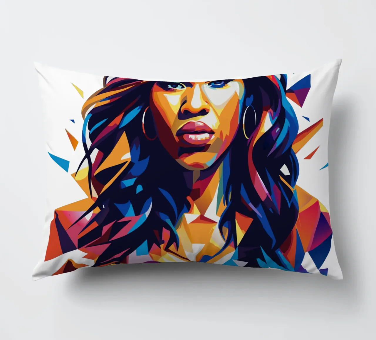 Cardi B Portrait in WPAP Pop Art cuscino da vectorartnesia