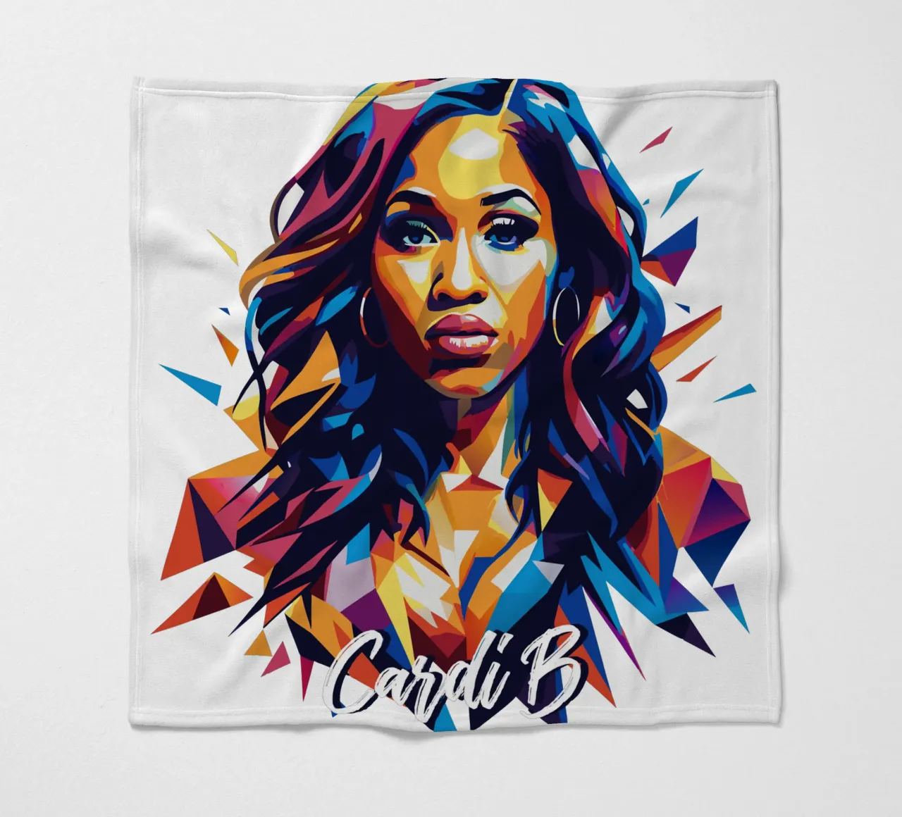 Cardi B Portrait in WPAP Pop Art coperta in pile da vectorartnesia