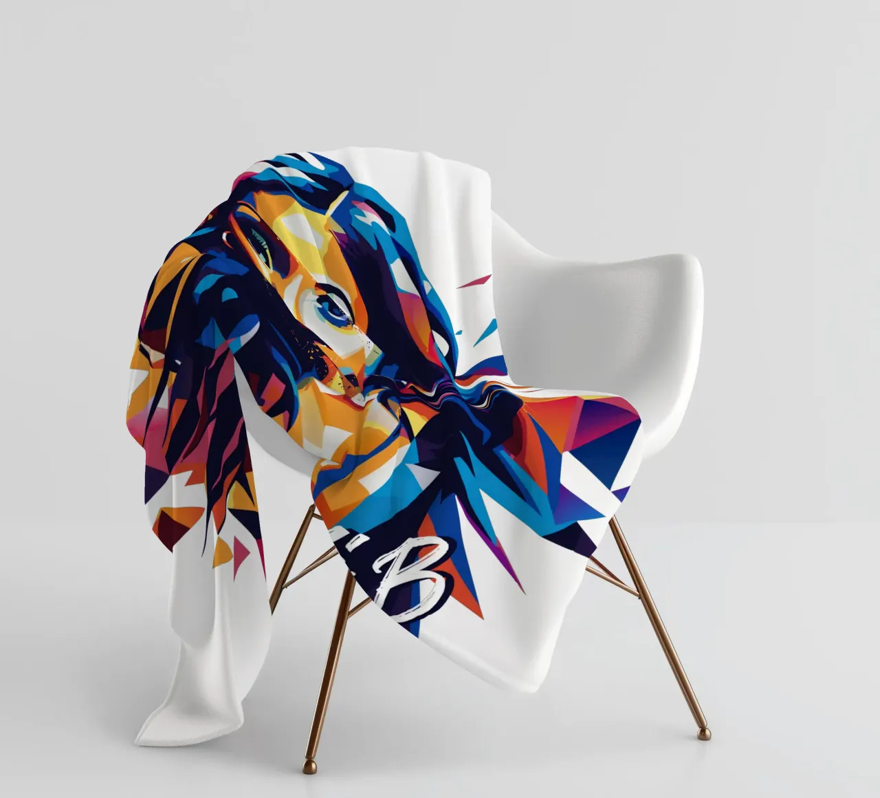 Cardi B Portrait in WPAP Pop Art coperta in pile da vectorartnesia