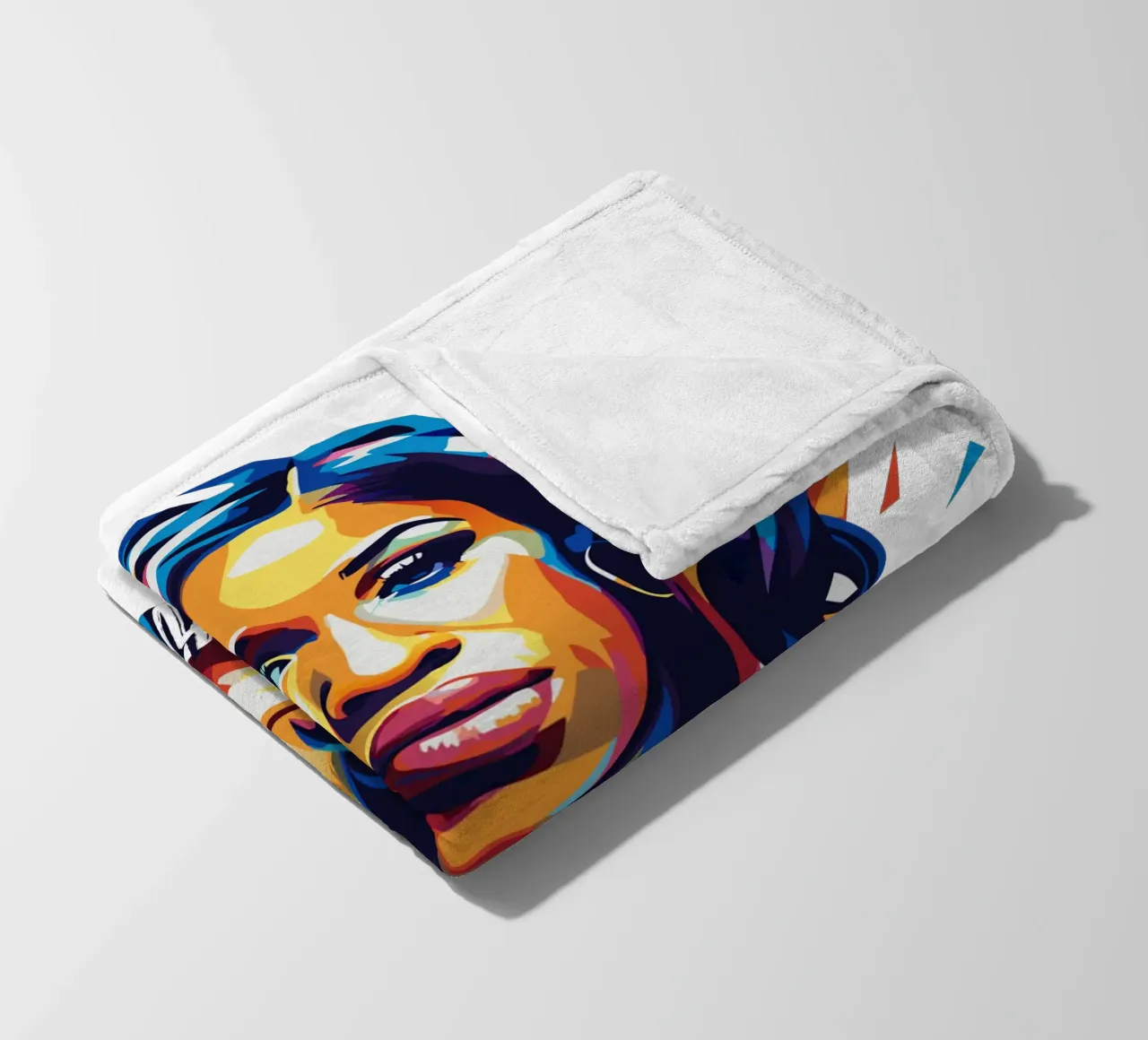 Cardi B Portrait in WPAP Pop Art coperta in pile da vectorartnesia