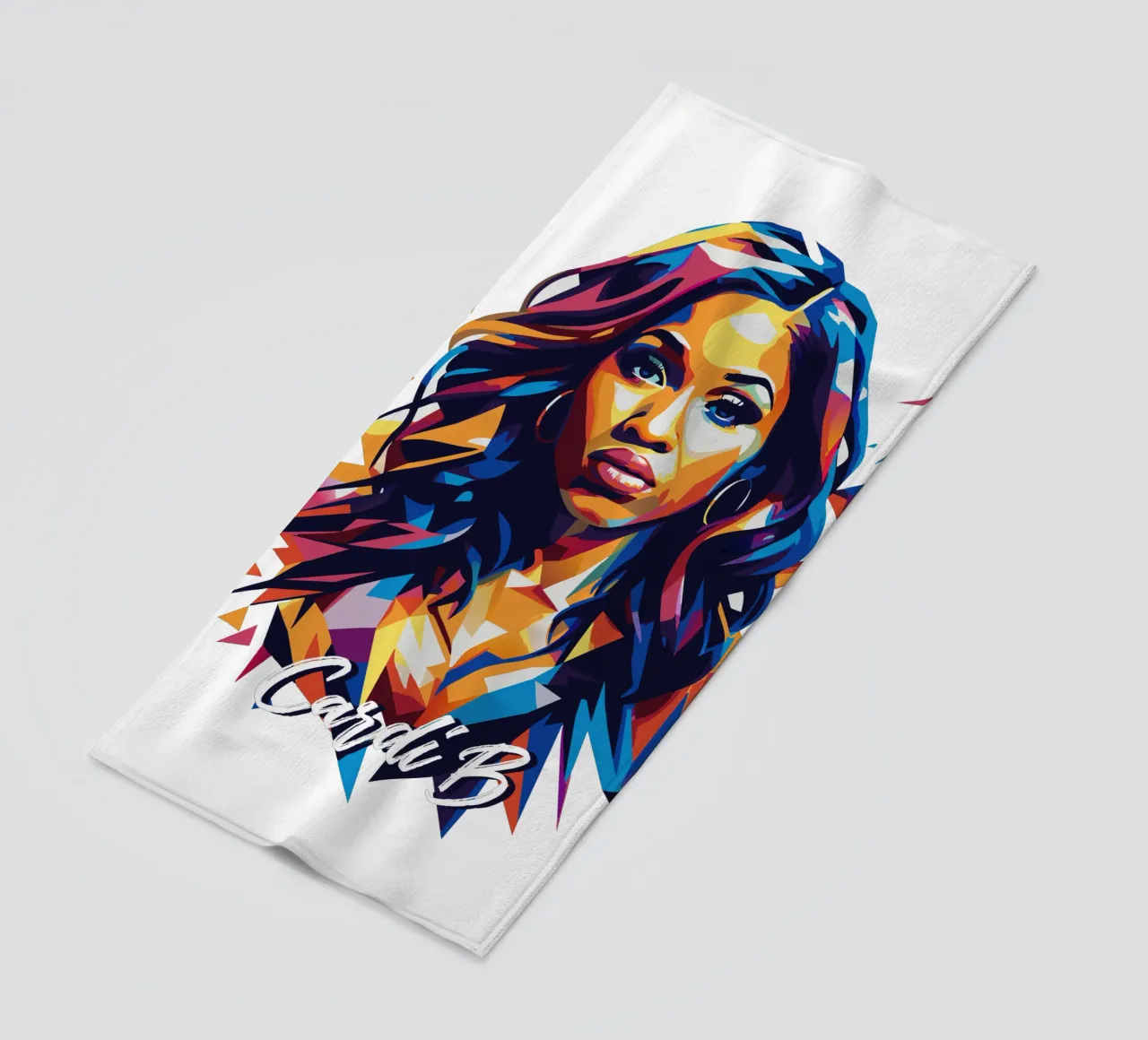 Cardi B Portrait in WPAP Pop Art telo mare da vectorartnesia
