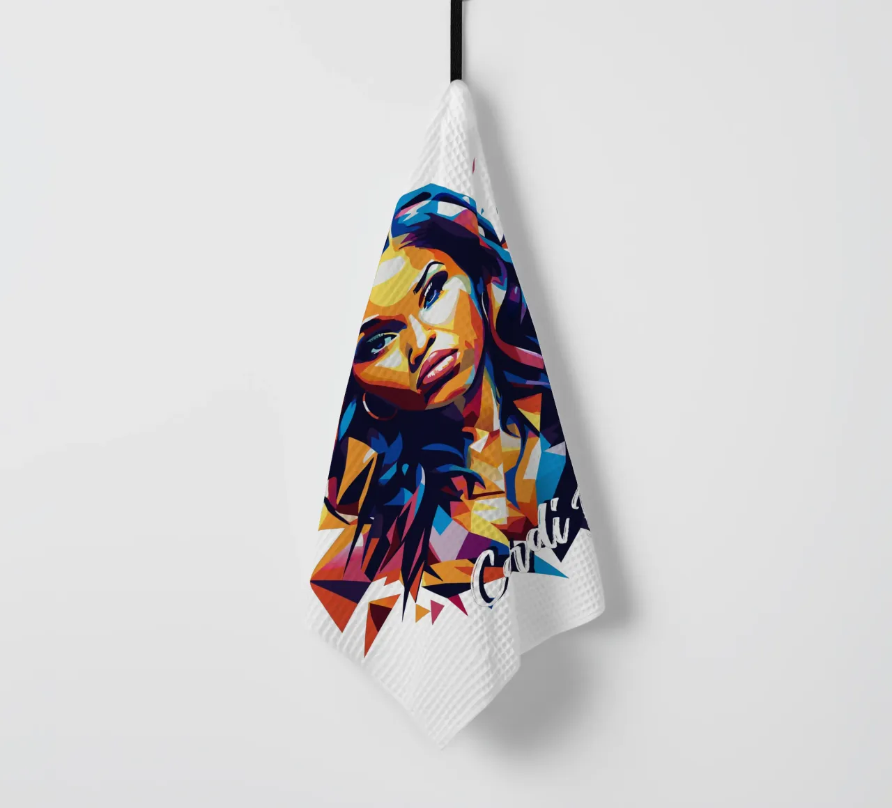 Cardi B Portrait in WPAP Pop Art canovaccio da cucina da vectorartnesia