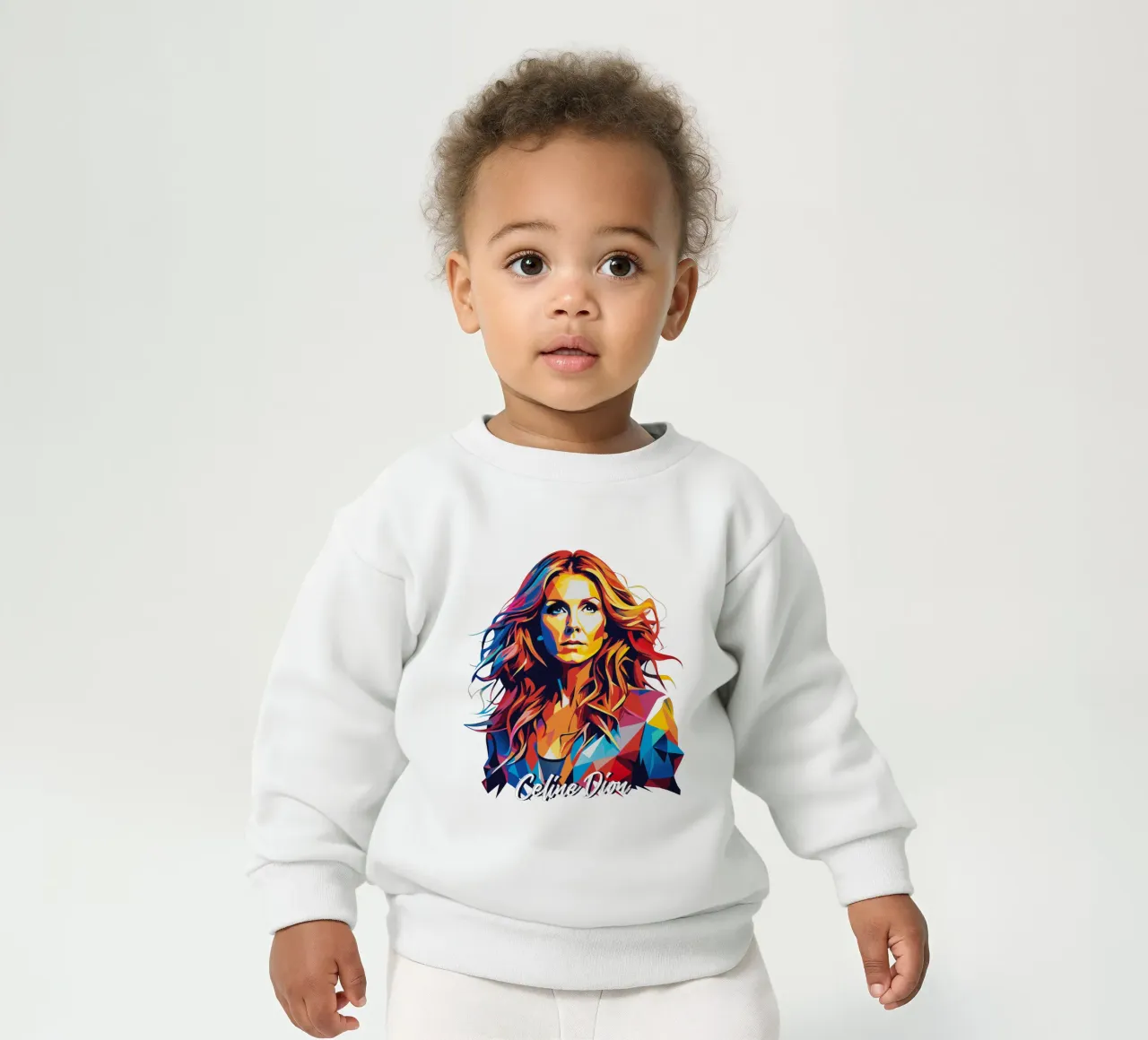 Celine Dion Portrait in WPAP Pop Art felpa neonato da vectorartnesia