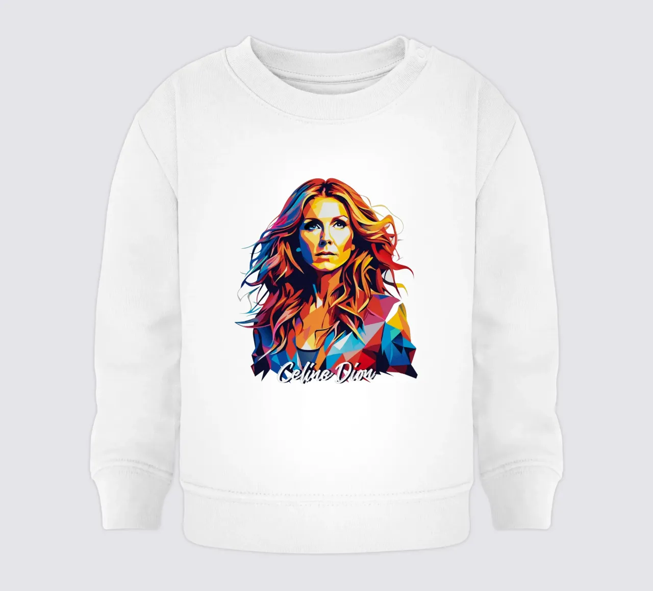 Celine Dion Portrait in WPAP Pop Art sudadera de bebé de vectorartnesia
