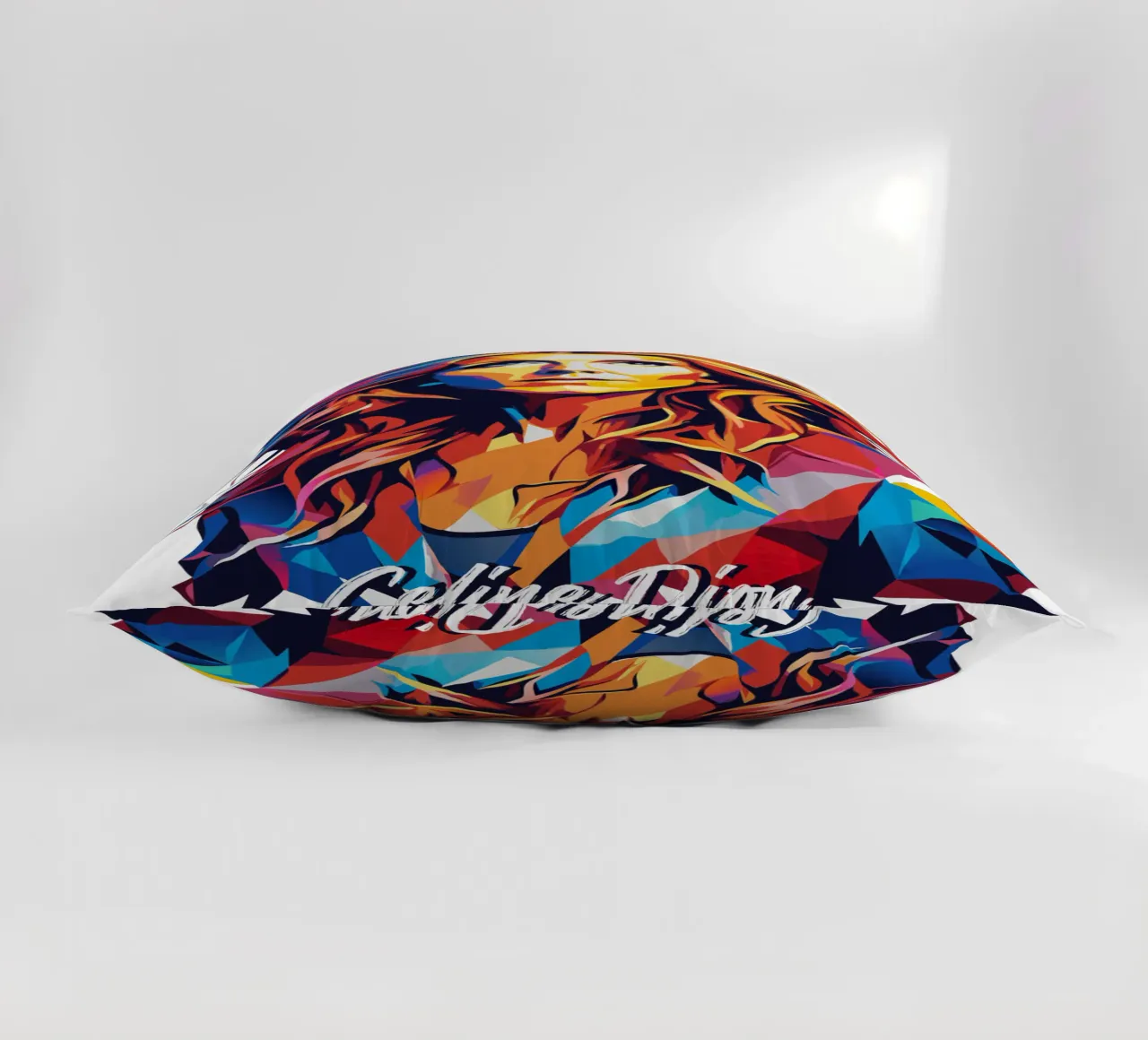 Celine Dion Portrait in WPAP Pop Art cuscino da vectorartnesia