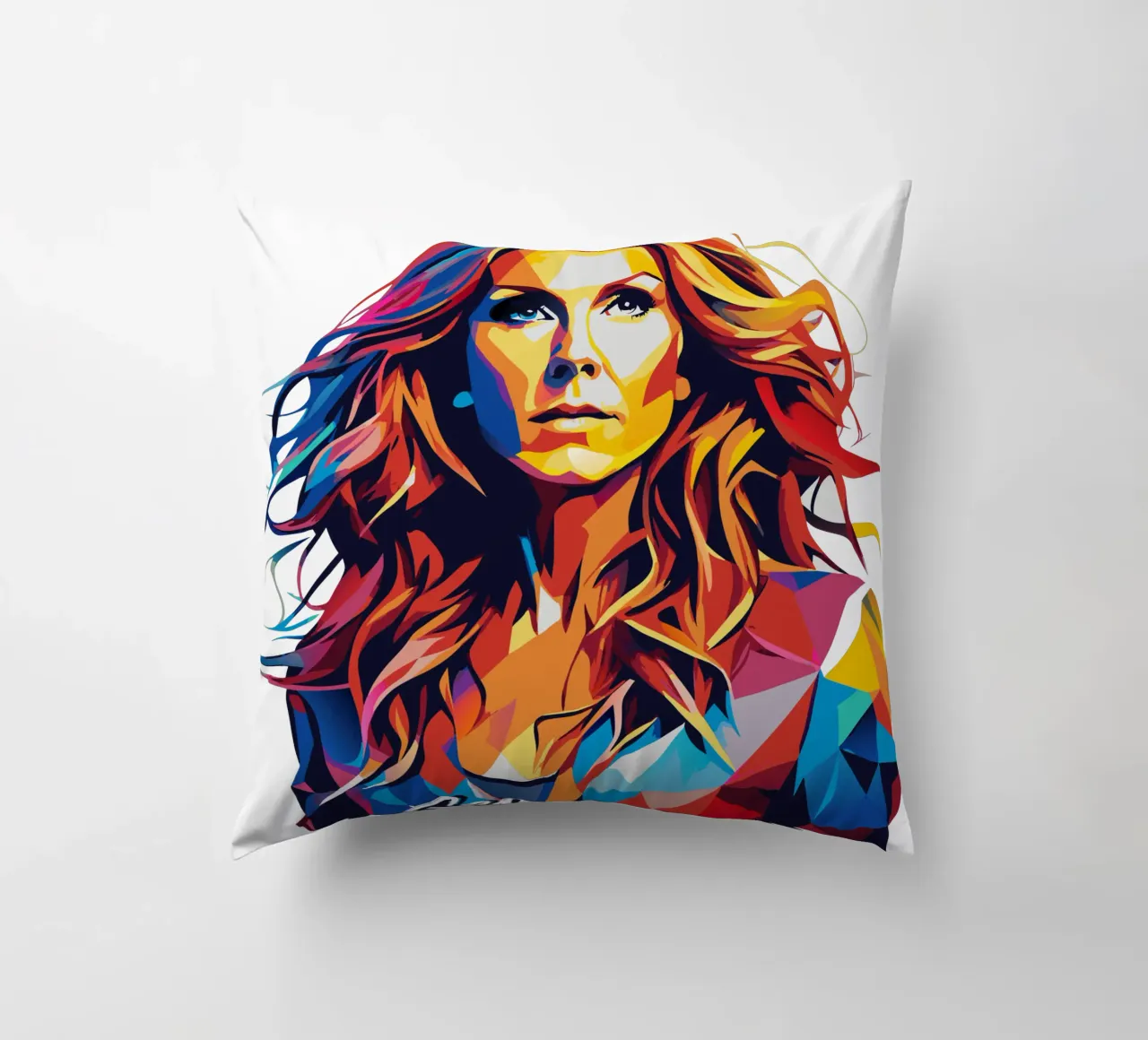 Celine Dion Portrait in WPAP Pop Art cuscino da vectorartnesia