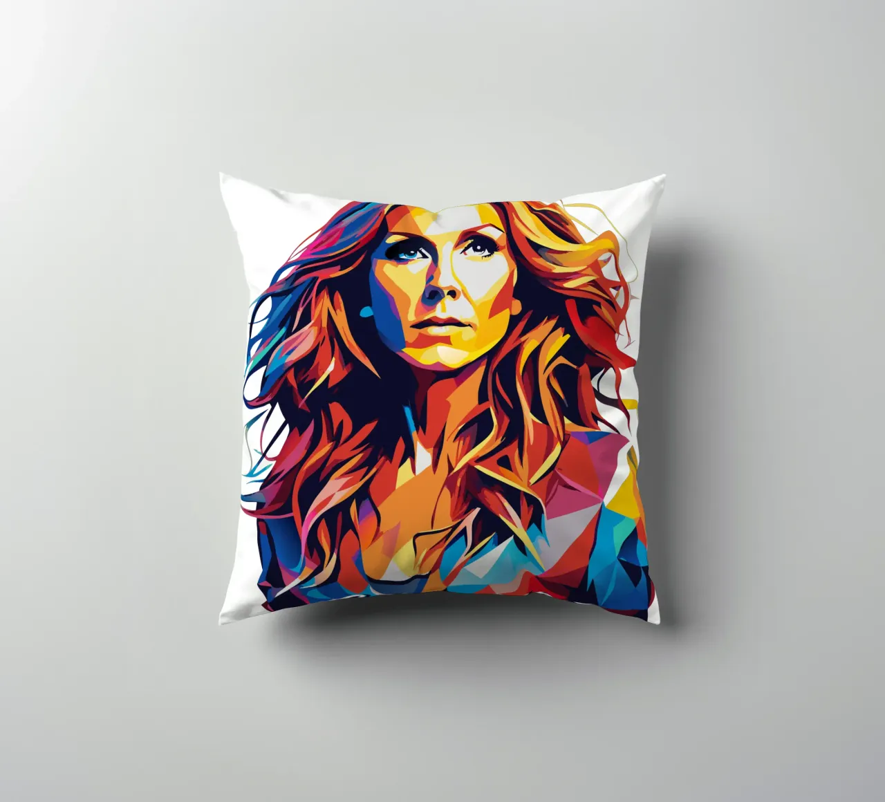 Celine Dion Portrait in WPAP Pop Art cuscino da vectorartnesia