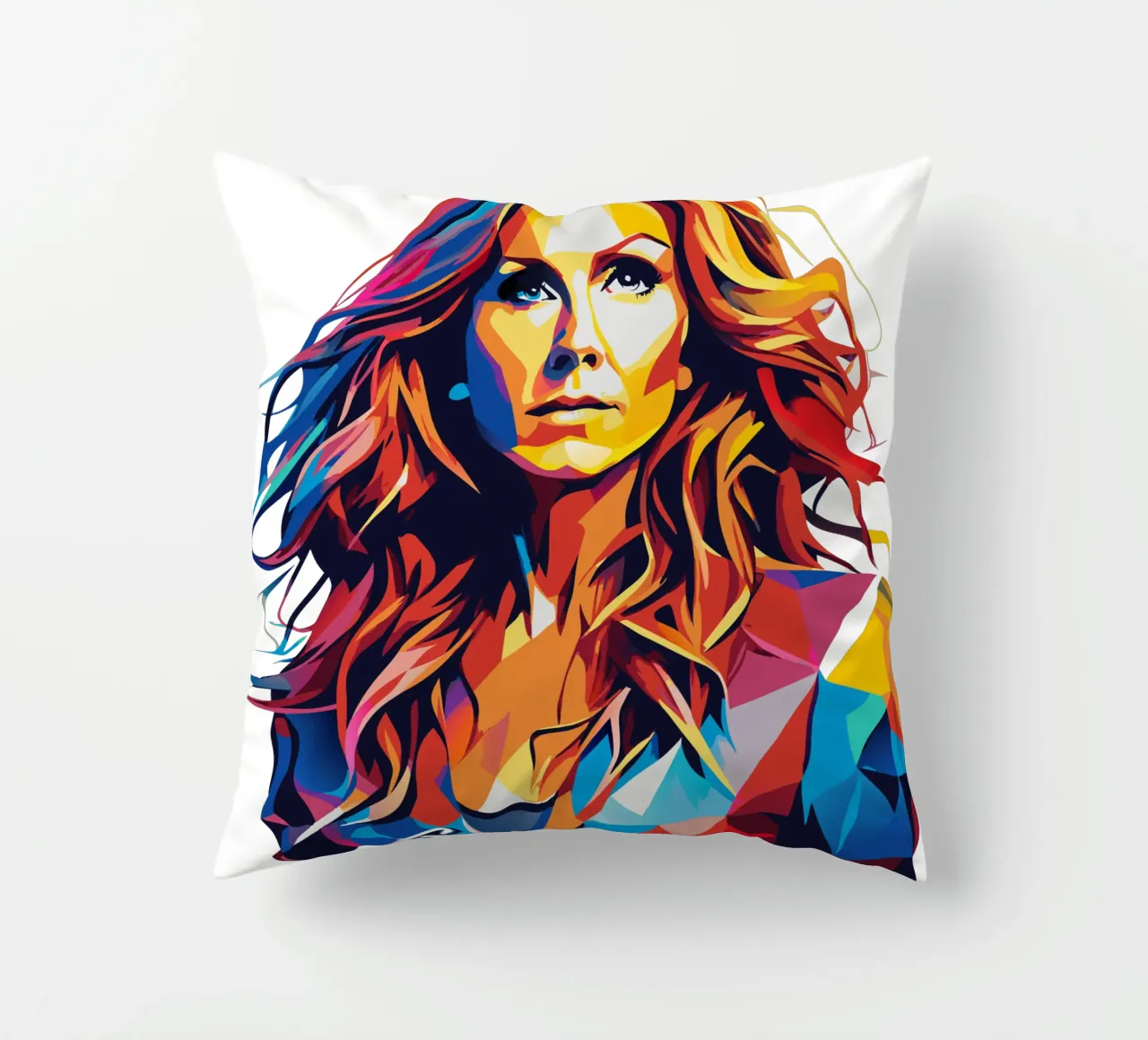 Celine Dion Portrait in WPAP Pop Art cuscino da vectorartnesia