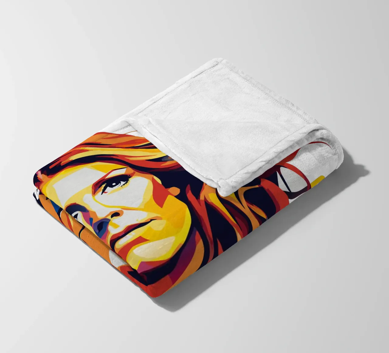 Celine Dion Portrait in WPAP Pop Art coperta in pile da vectorartnesia