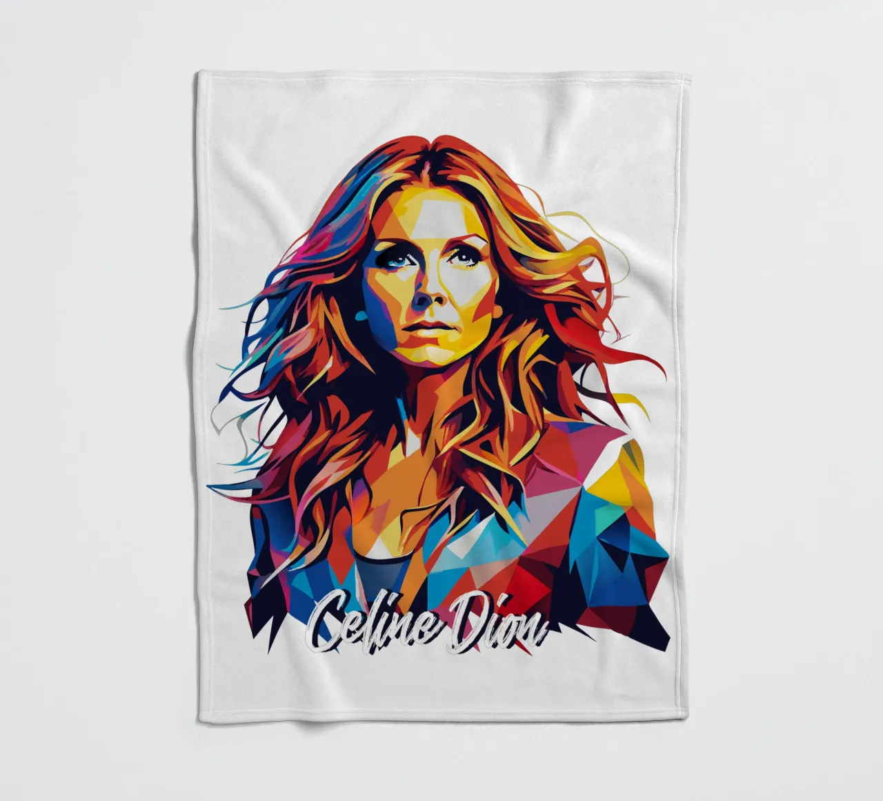 Celine Dion Portrait in WPAP Pop Art coperta in pile da vectorartnesia