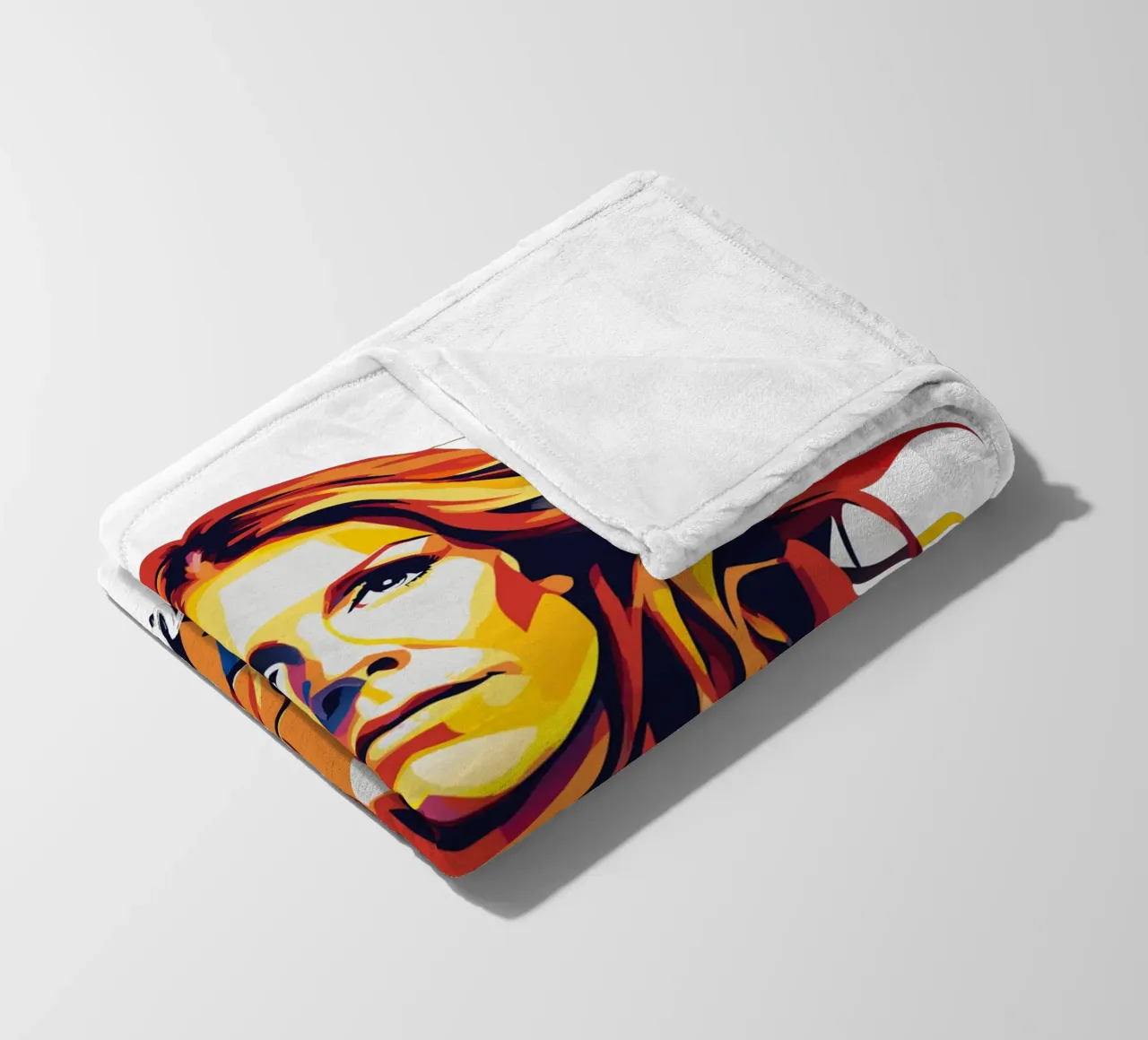 Celine Dion Portrait in WPAP Pop Art coperta in pile da vectorartnesia