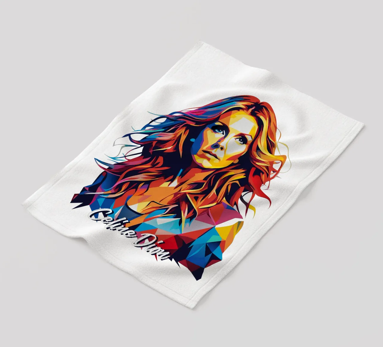 Celine Dion Portrait in WPAP Pop Art coperta in pile da vectorartnesia