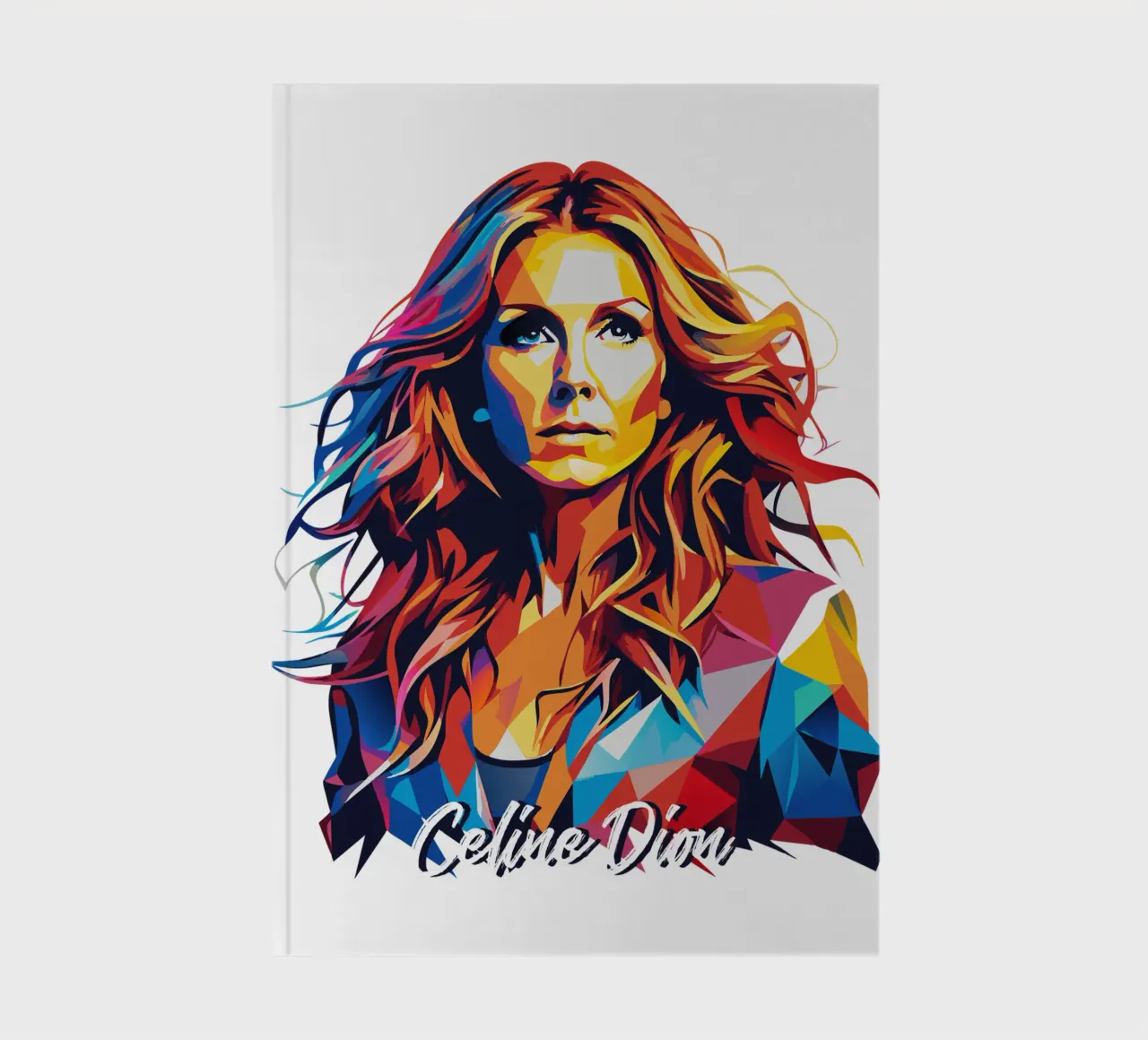 Celine Dion Portrait in WPAP Pop Art diario da vectorartnesia