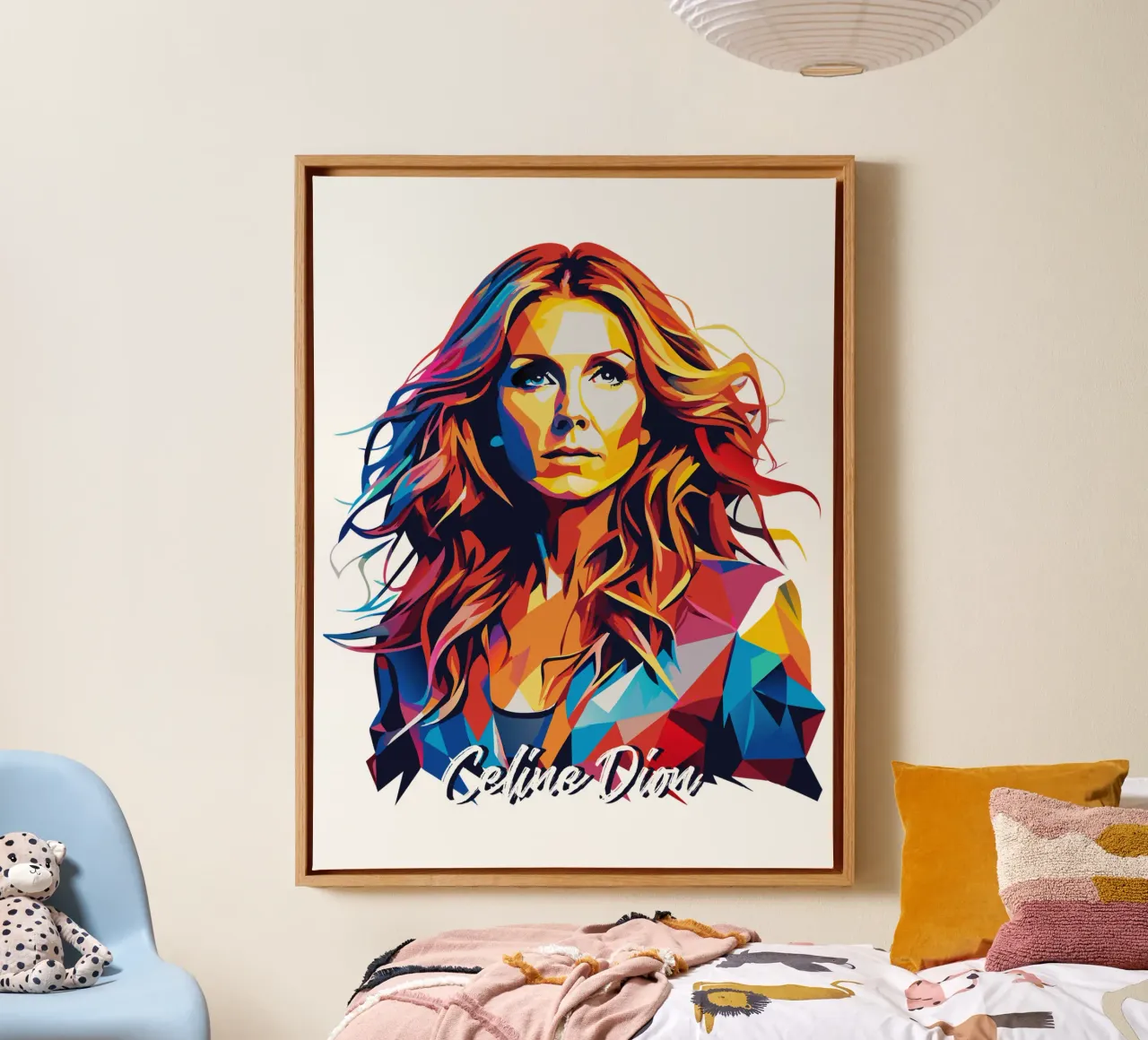 Celine Dion Portrait in WPAP Pop Art tela da vectorartnesia