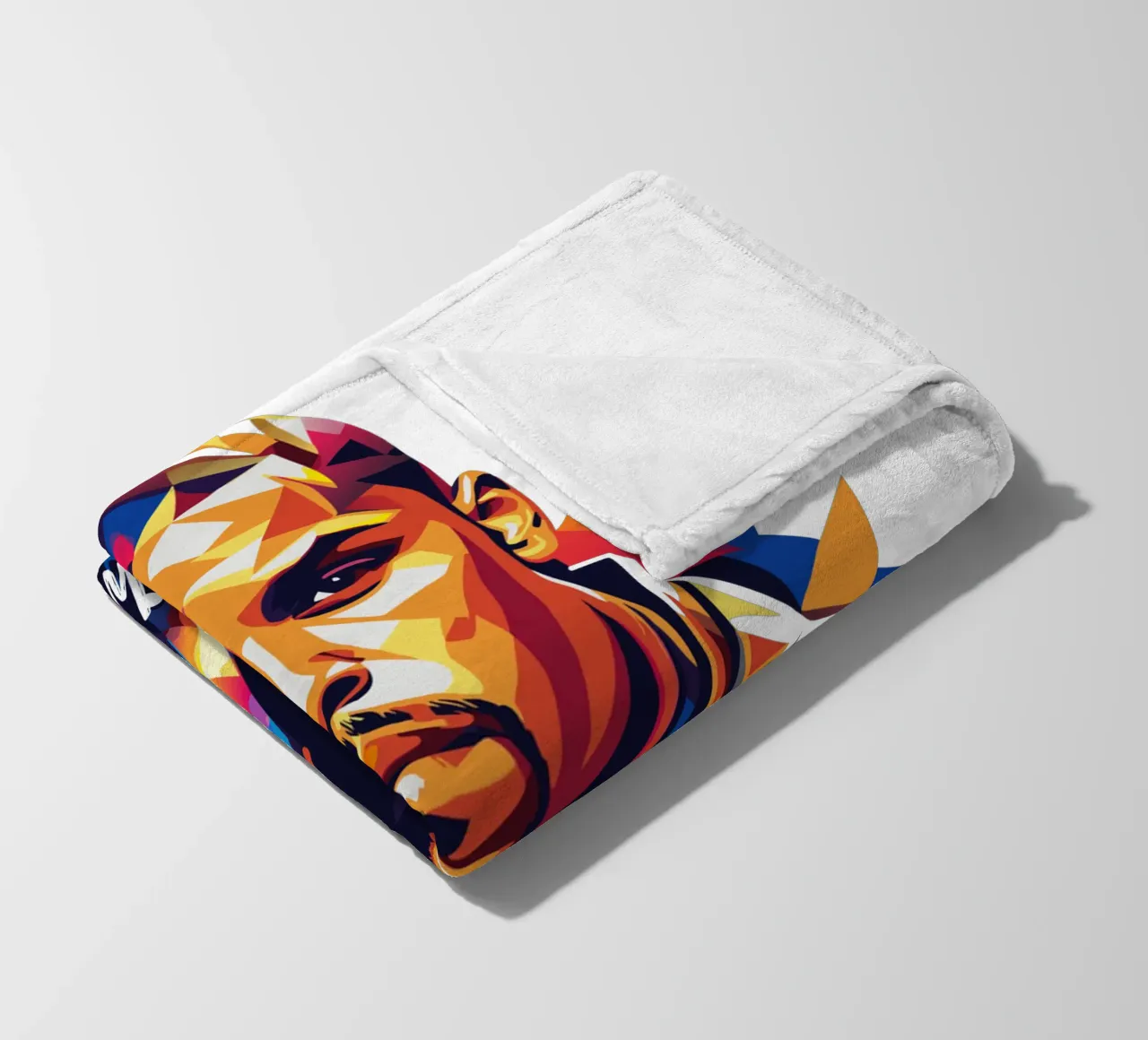 Chrish Brown Portrait in WPAP Pop Art coperta in pile da vectorartnesia