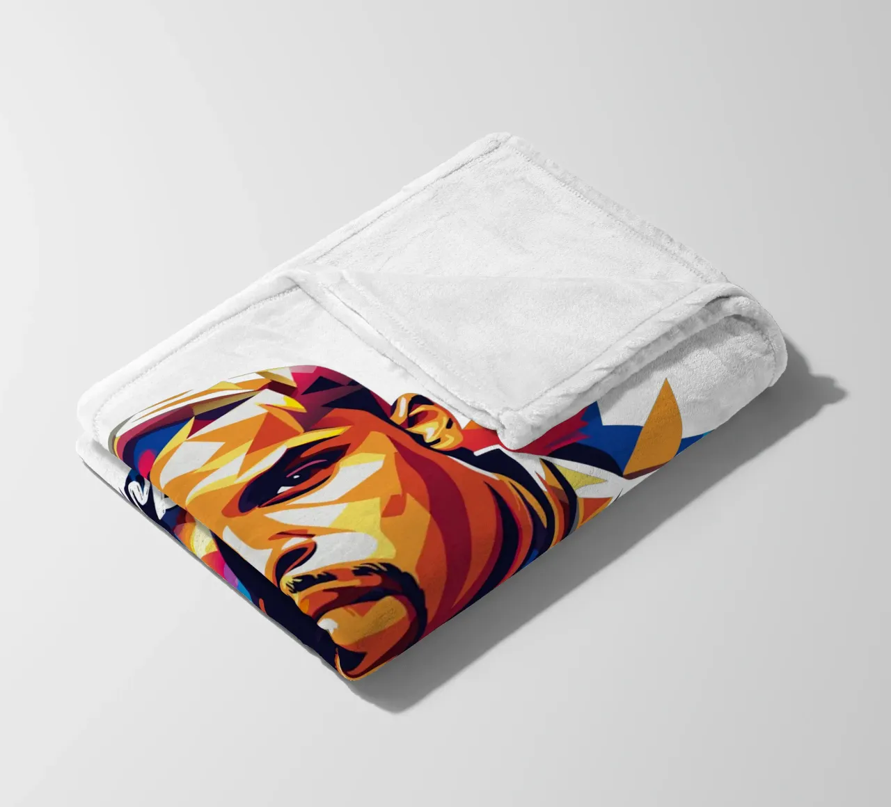 Chrish Brown Portrait in WPAP Pop Art coperta in pile da vectorartnesia