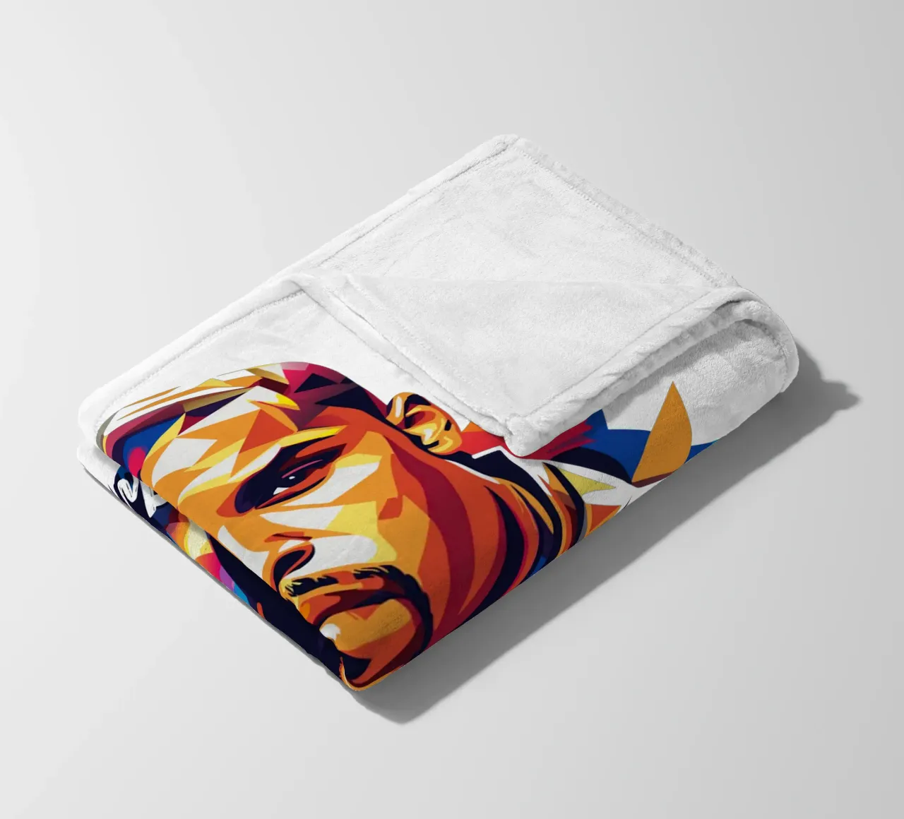 Chrish Brown Portrait in WPAP Pop Art coperta in pile da vectorartnesia