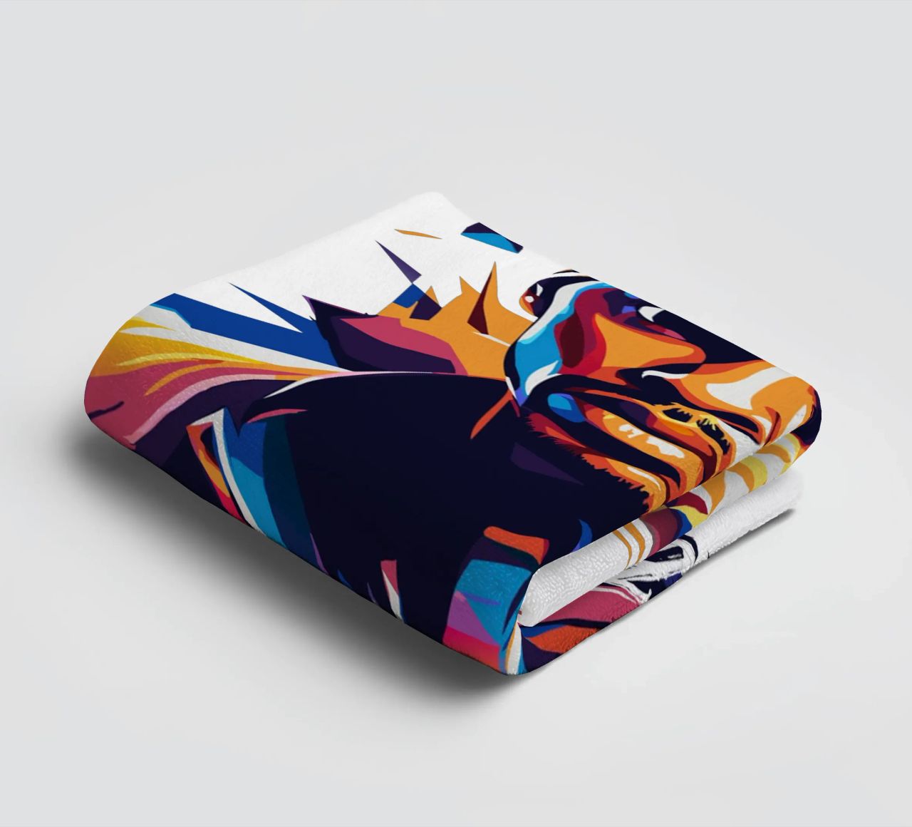 Chrish Brown Portrait in WPAP Pop Art asciugamano da bagno da vectorartnesia