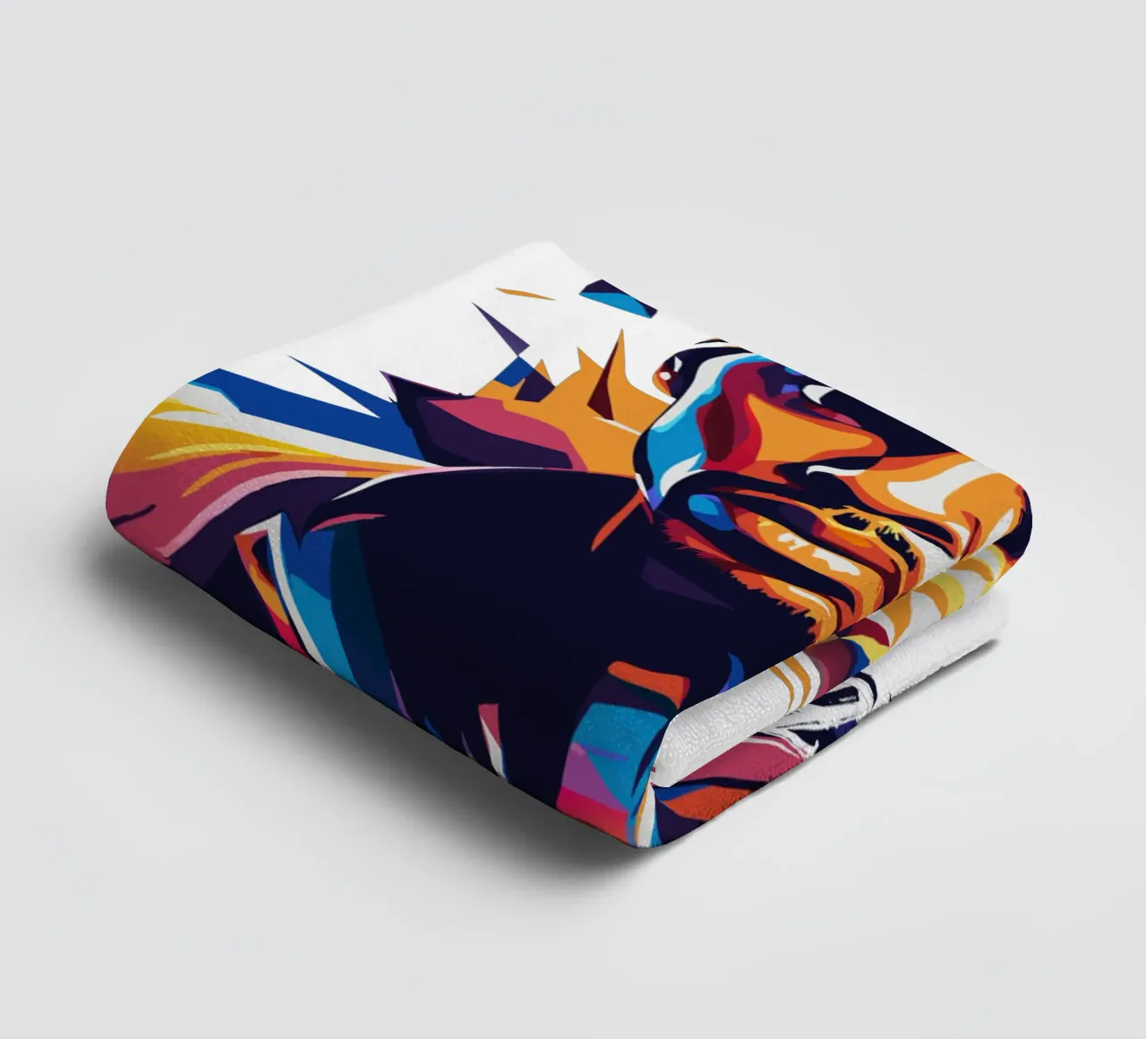 Chrish Brown Portrait in WPAP Pop Art toalla de baño de vectorartnesia