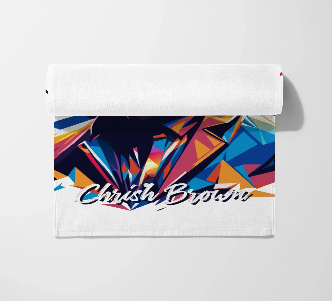 Chrish Brown Portrait in WPAP Pop Art telo mare da vectorartnesia